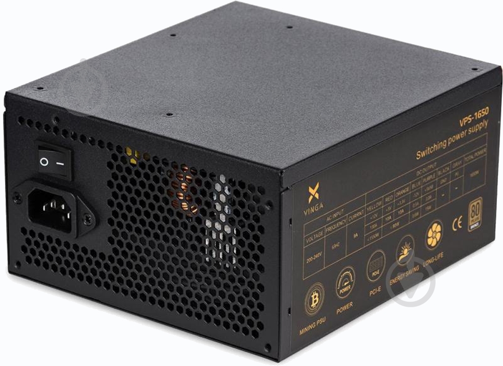Блок питания Vinga VPS-1650 V2 Mining edition 1650 Вт - фото 3