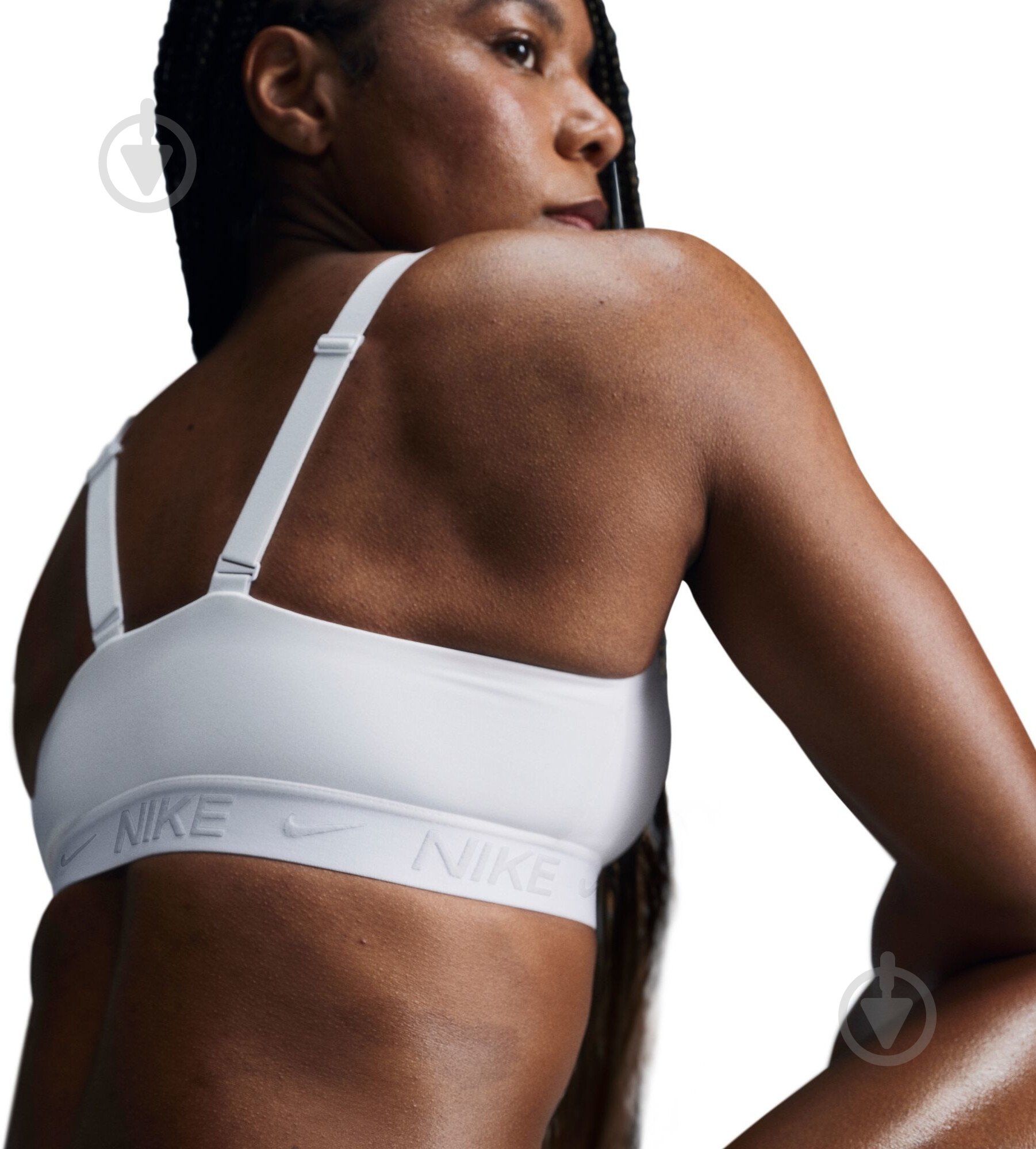Бра Nike W NK DF INDY MED SPT BRA FD1065-100 р.XS белый - фото 6