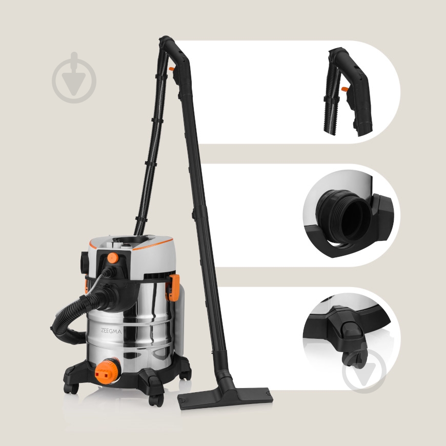 Пылесос Zeegma ZONDER PRO AQUA grey - фото 6 Пылесос Zeegma ZONDER PRO AQUA grey - фото 6