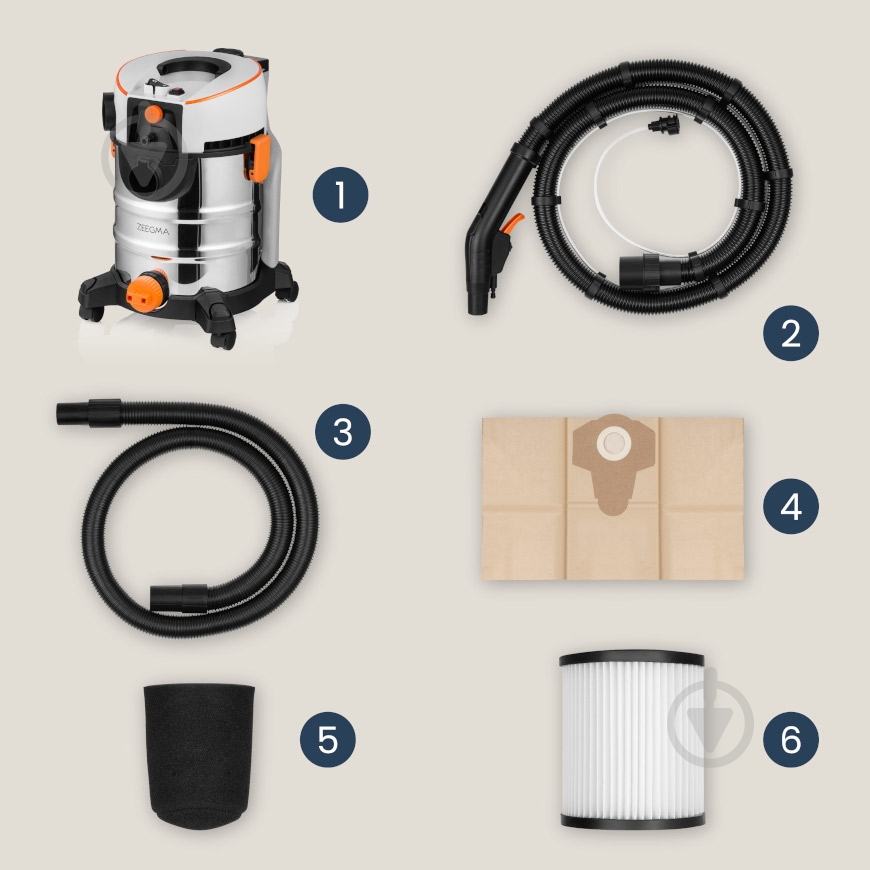 Пылесос Zeegma ZONDER PRO AQUA grey - фото 4 Пылесос Zeegma ZONDER PRO AQUA grey - фото 4