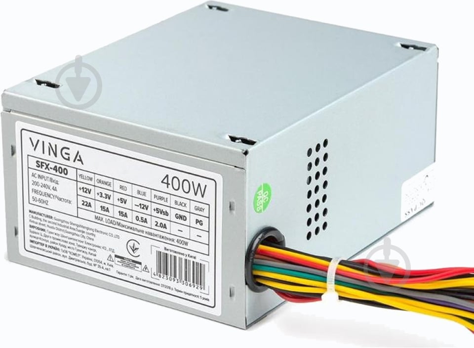 Блок питания Vinga SFX-400 400 Вт - фото 3 Блок питания Vinga SFX-400 400 Вт - фото 3