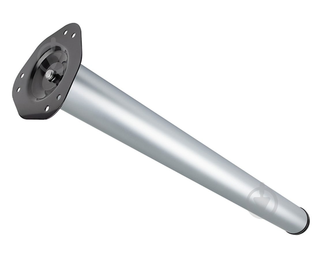 Мебельная ножка DC комплект 4 шт d60x710 мм для стола матовый хром с верхней стальной крепежной пластиной - фото 2