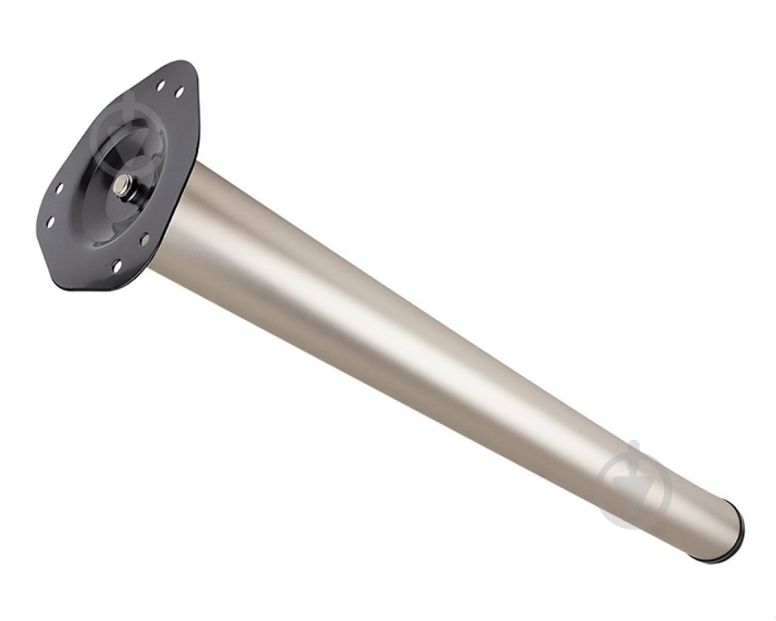 Меблева ніжка DC комплект 4 шт d60x710 мм для столу нікель (сатин) з верхньою сталевою кріпильною пластиною - фото 2