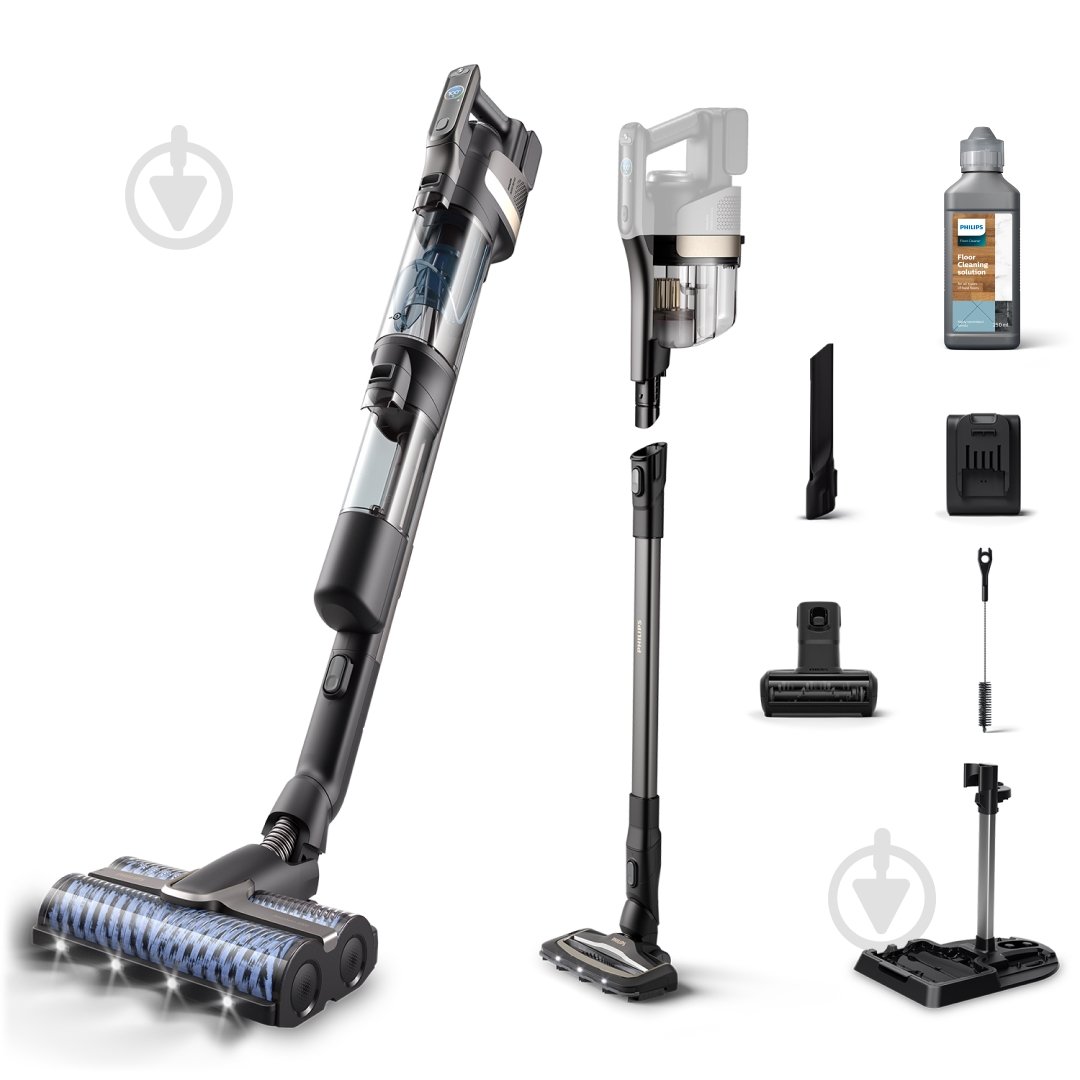 Моющий аккумуляторный пылесос Philips Series 9000 AquaTrio black - фото 2 Моющий аккумуляторный пылесос Philips Series 9000 AquaTrio black - фото 2