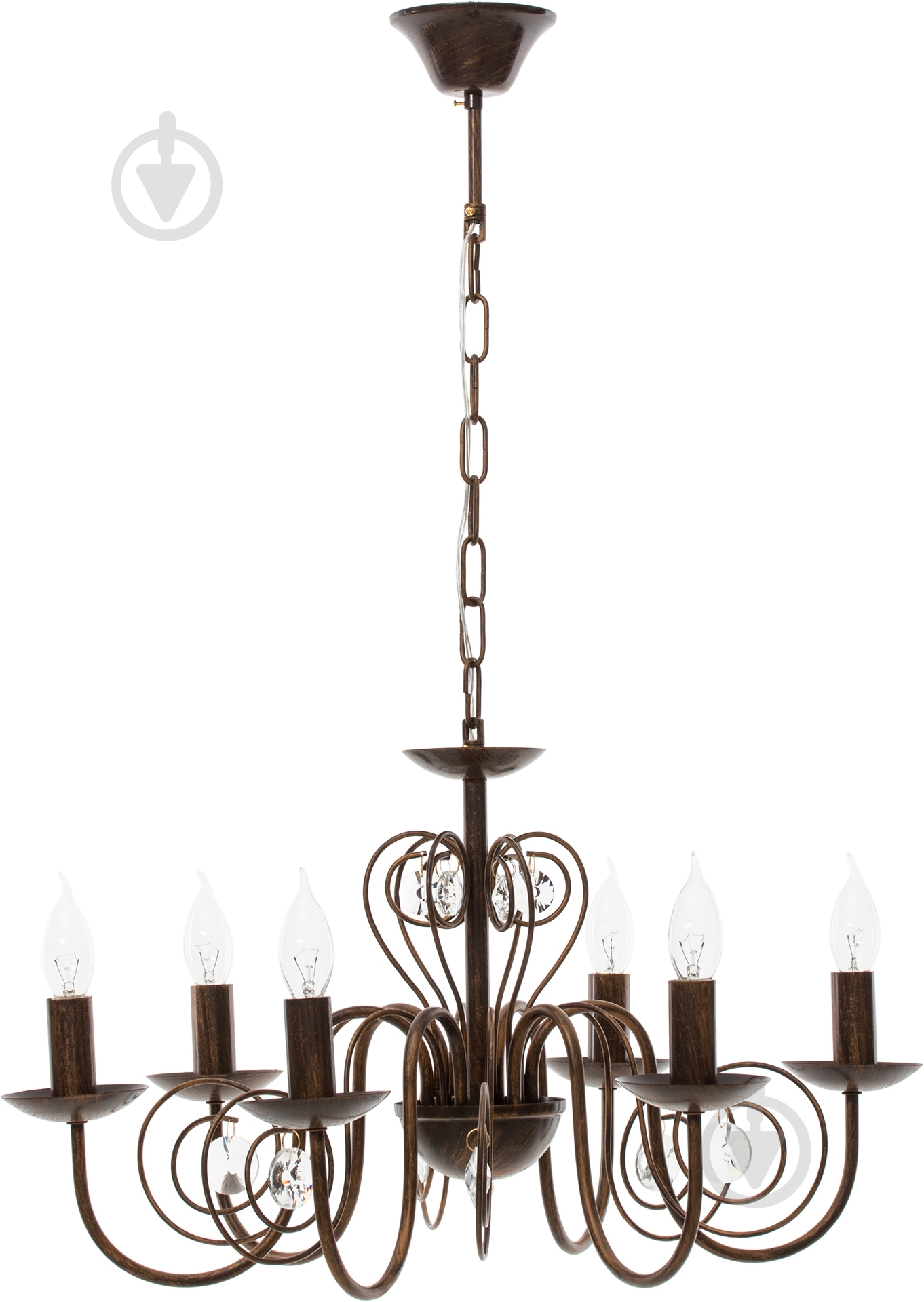 Люстра подвесная Victoria Lighting 6xE14 кофейный Luce/SP6 dark coffee - фото 2 Люстра подвесная Victoria Lighting 6xE14 кофейный Luce/SP6 dark coffee - фото 2