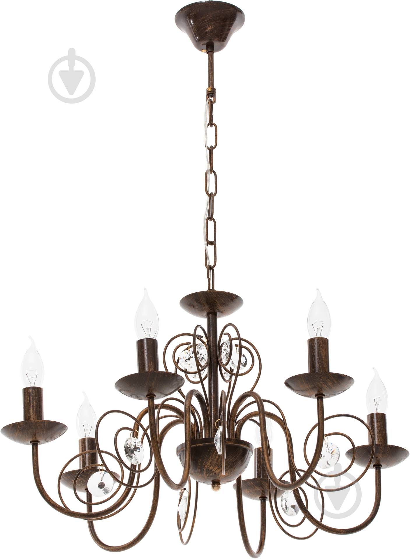 Люстра подвесная Victoria Lighting 6xE14 кофейный Luce/SP6 dark coffee - фото 1 Люстра подвесная Victoria Lighting 6xE14 кофейный Luce/SP6 dark coffee - фото 1