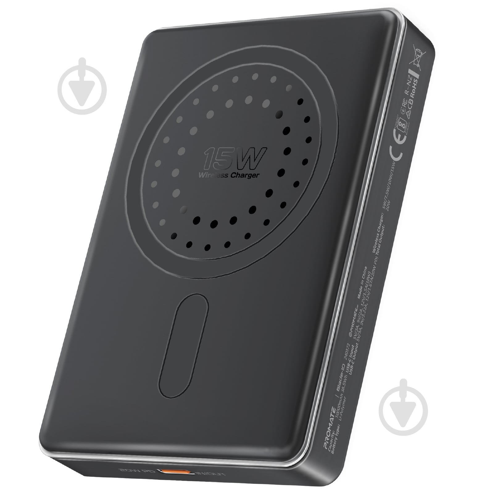 Повербанк Promate 10000 mAh black (blade-10.black) - фото 1