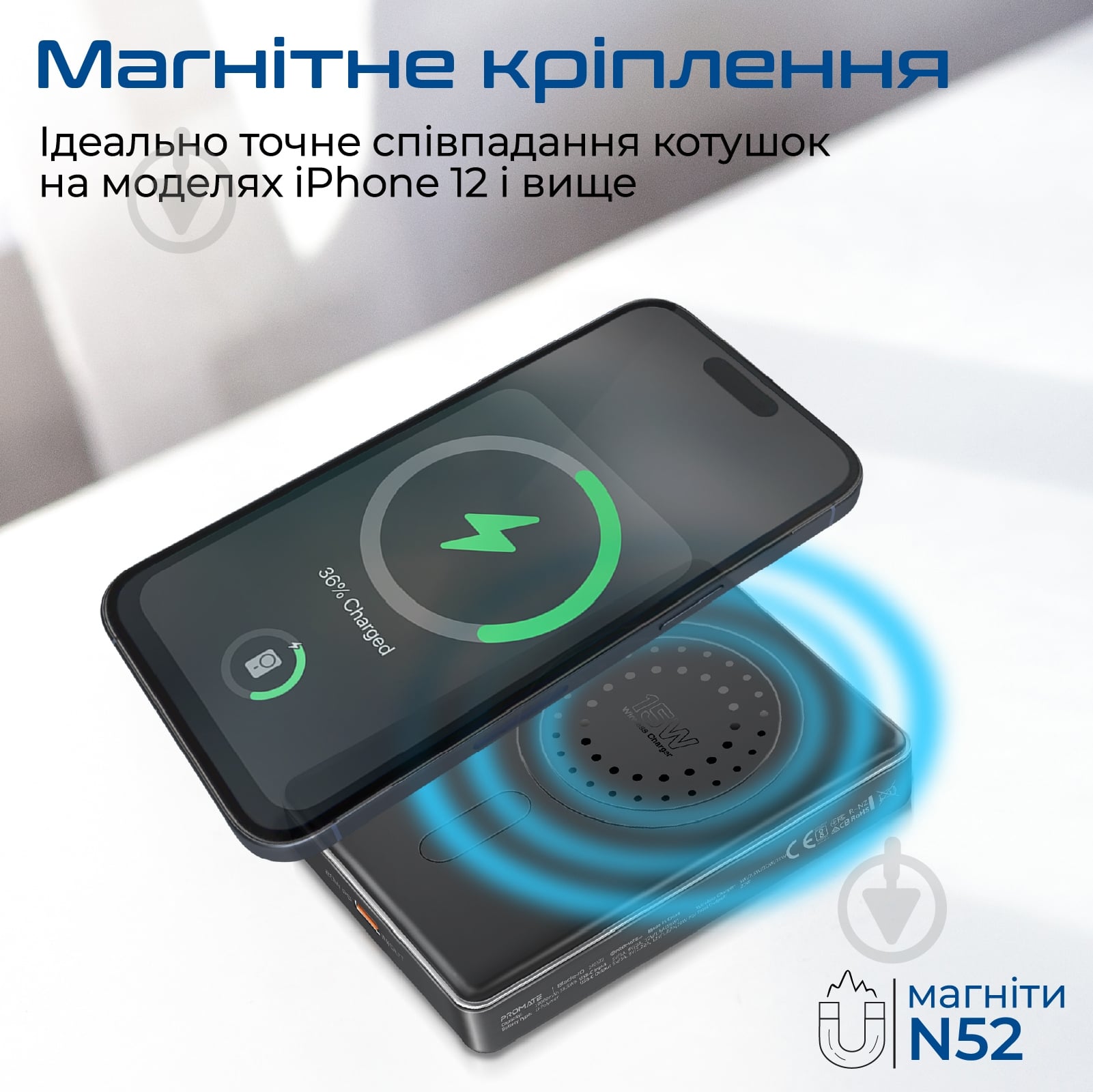 Повербанк Promate 10000 mAh black (blade-10.black) - фото 3