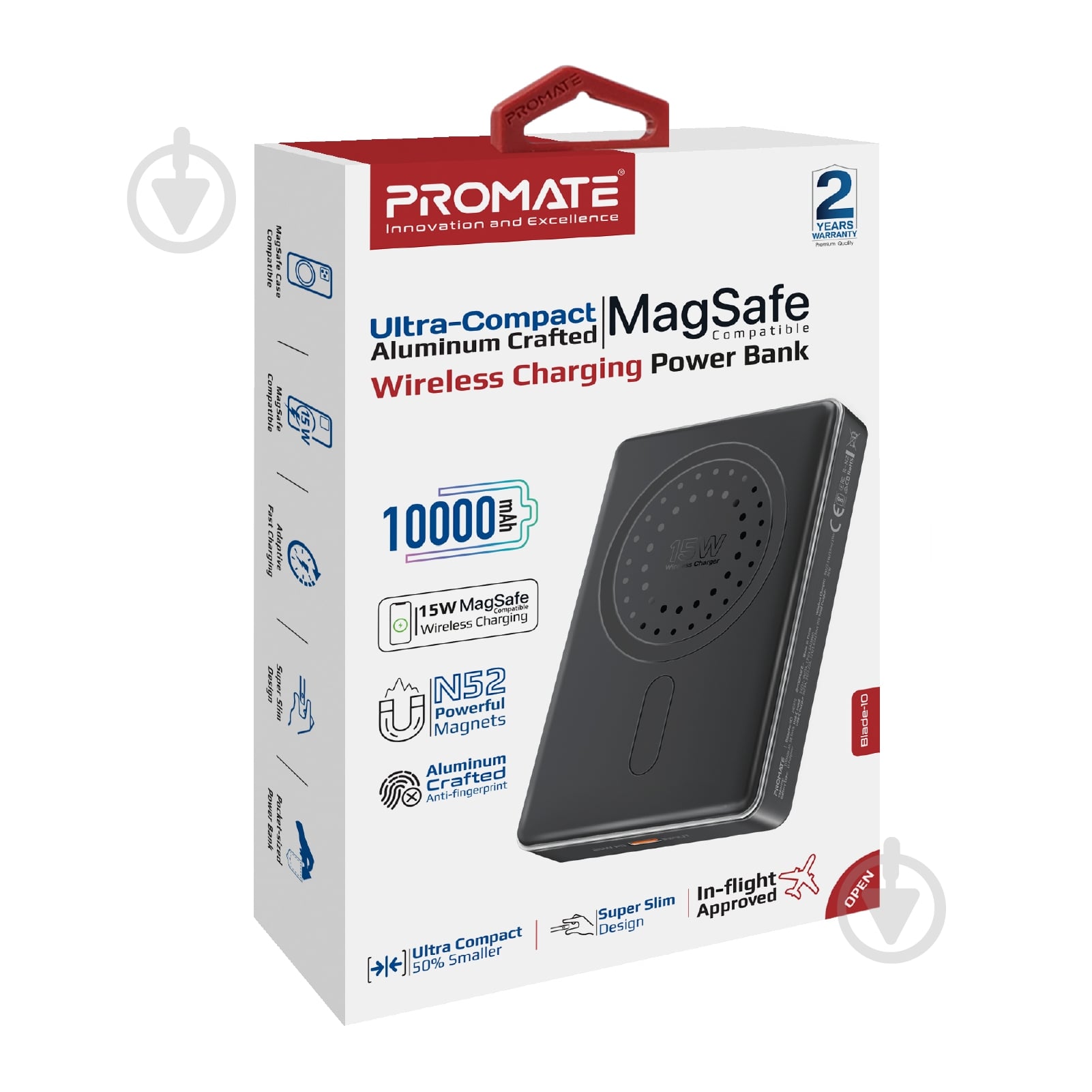 Повербанк Promate 10000 mAh black (blade-10.black) - фото 8