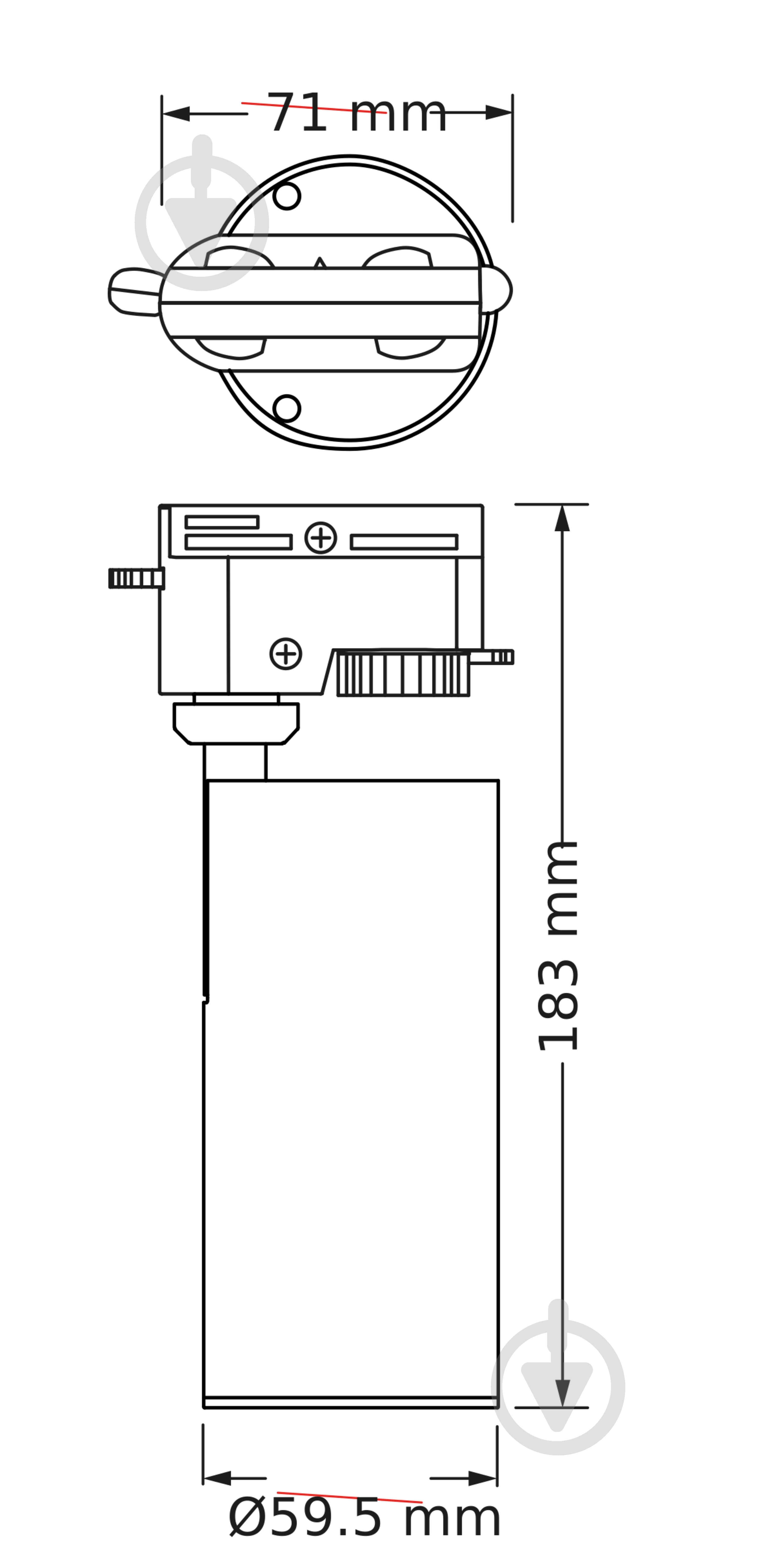 Трековый светильник Osram TRACK SPOT 2-TONE GU10 черно-белый - фото 3