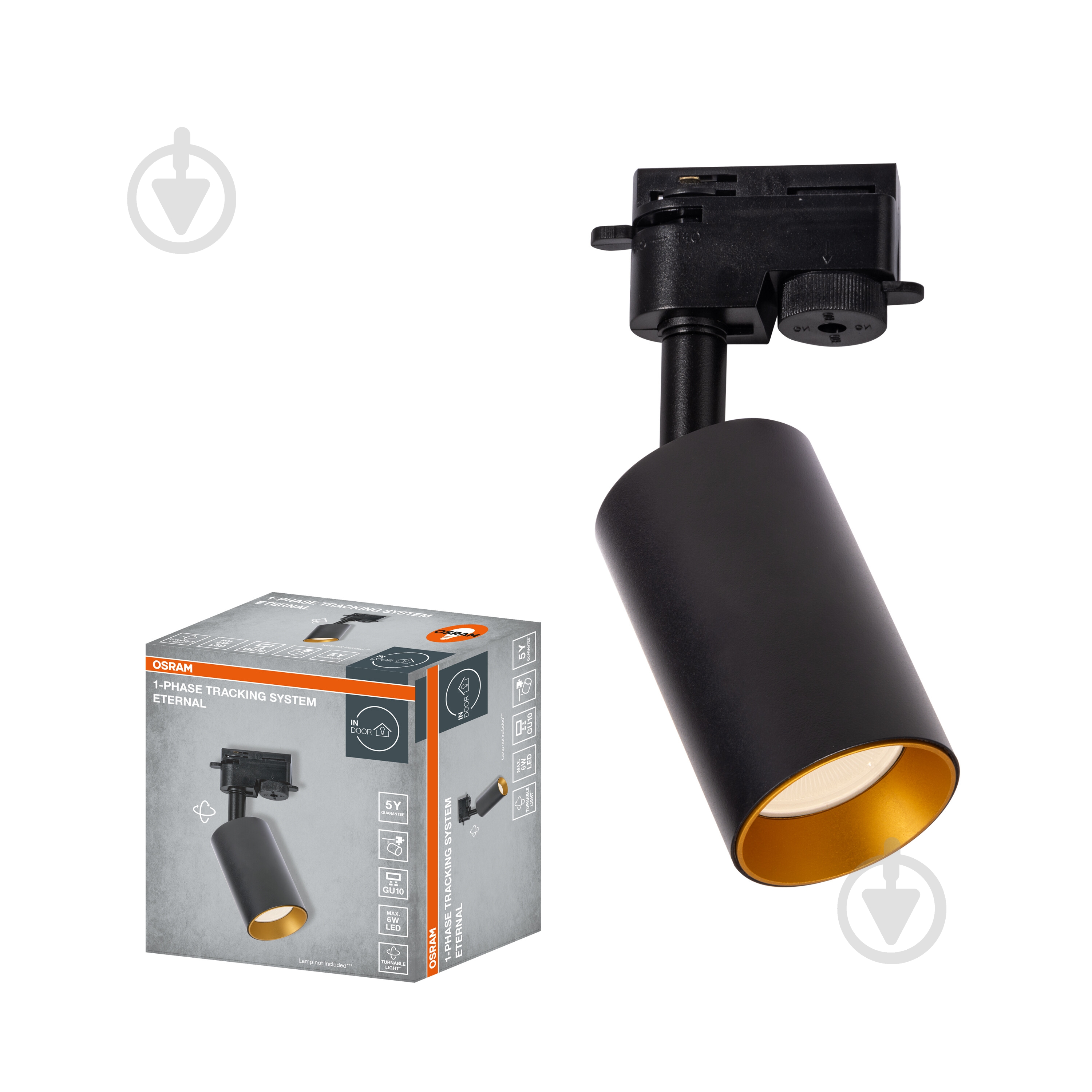 Трековый светильник Osram Eternal GU10 черный - фото 1 Трековый светильник Osram Eternal GU10 черный - фото 1