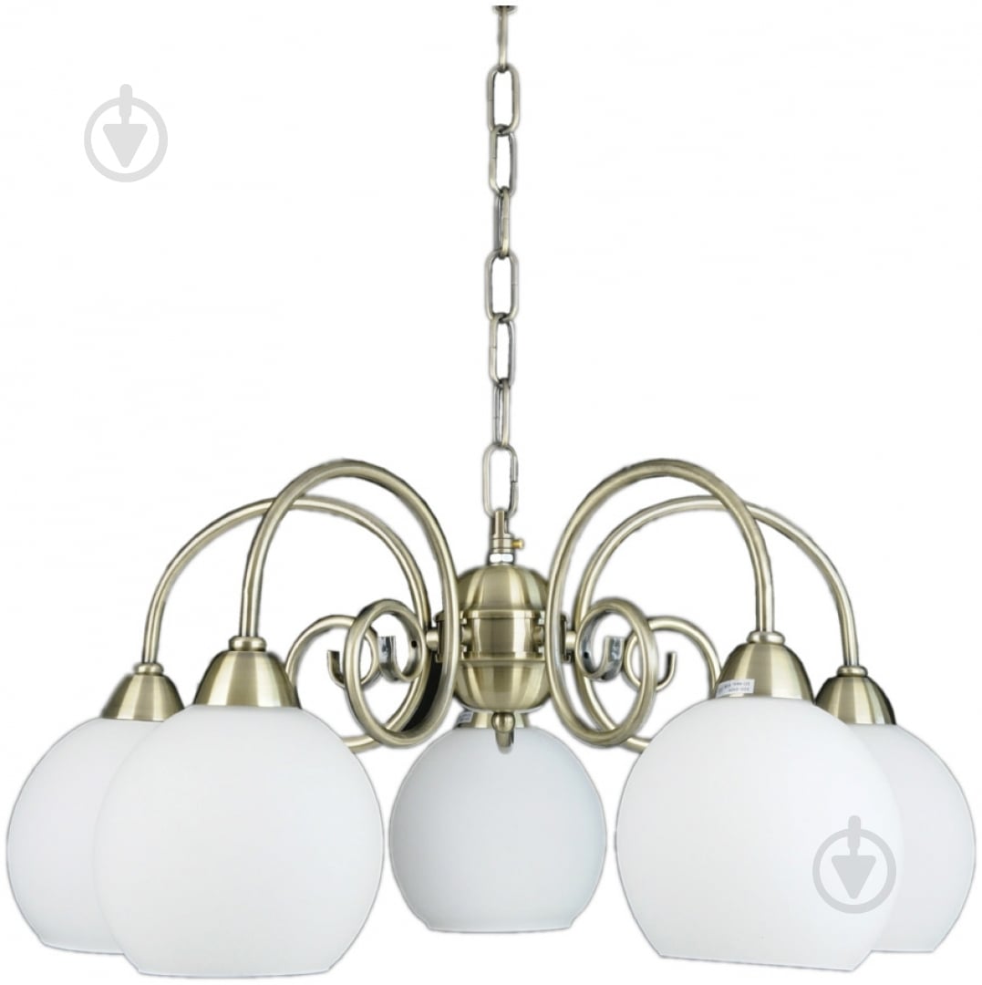 Люстра подвесная Victoria Lighting 5xE27 античная латунь Clarisse/SP5 - фото 1 Люстра подвесная Victoria Lighting 5xE27 античная латунь Clarisse/SP5 - фото 1