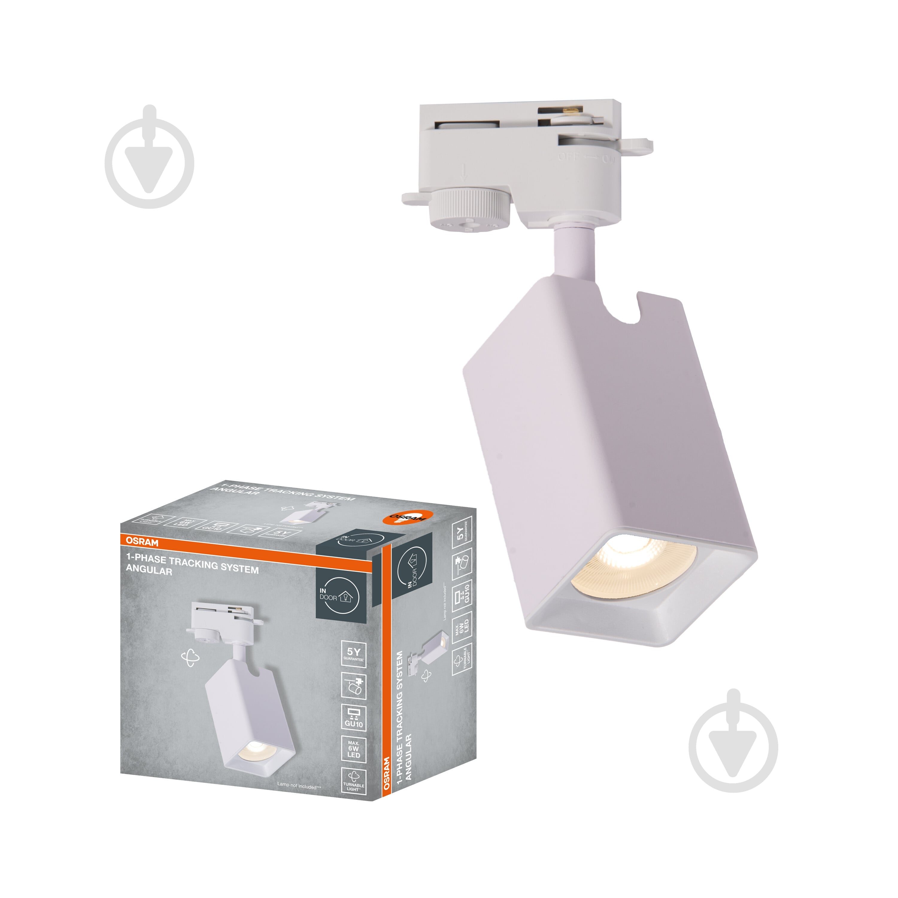 Трековый светильник Osram Angular GU10 белый - фото 1