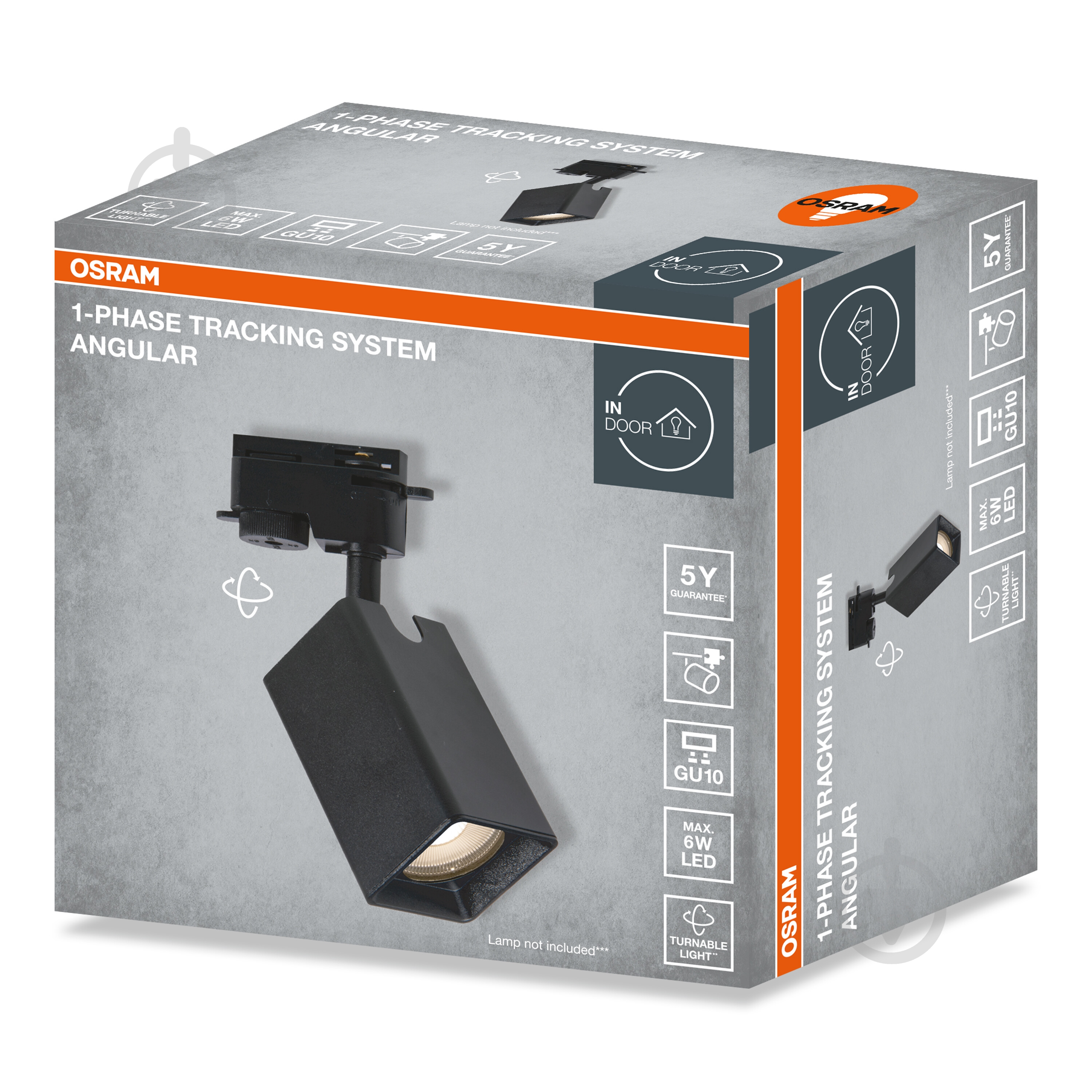 Трековий світильник Osram Angular GU10 чорний - фото 2 Трековий світильник Osram Angular GU10 чорний - фото 2