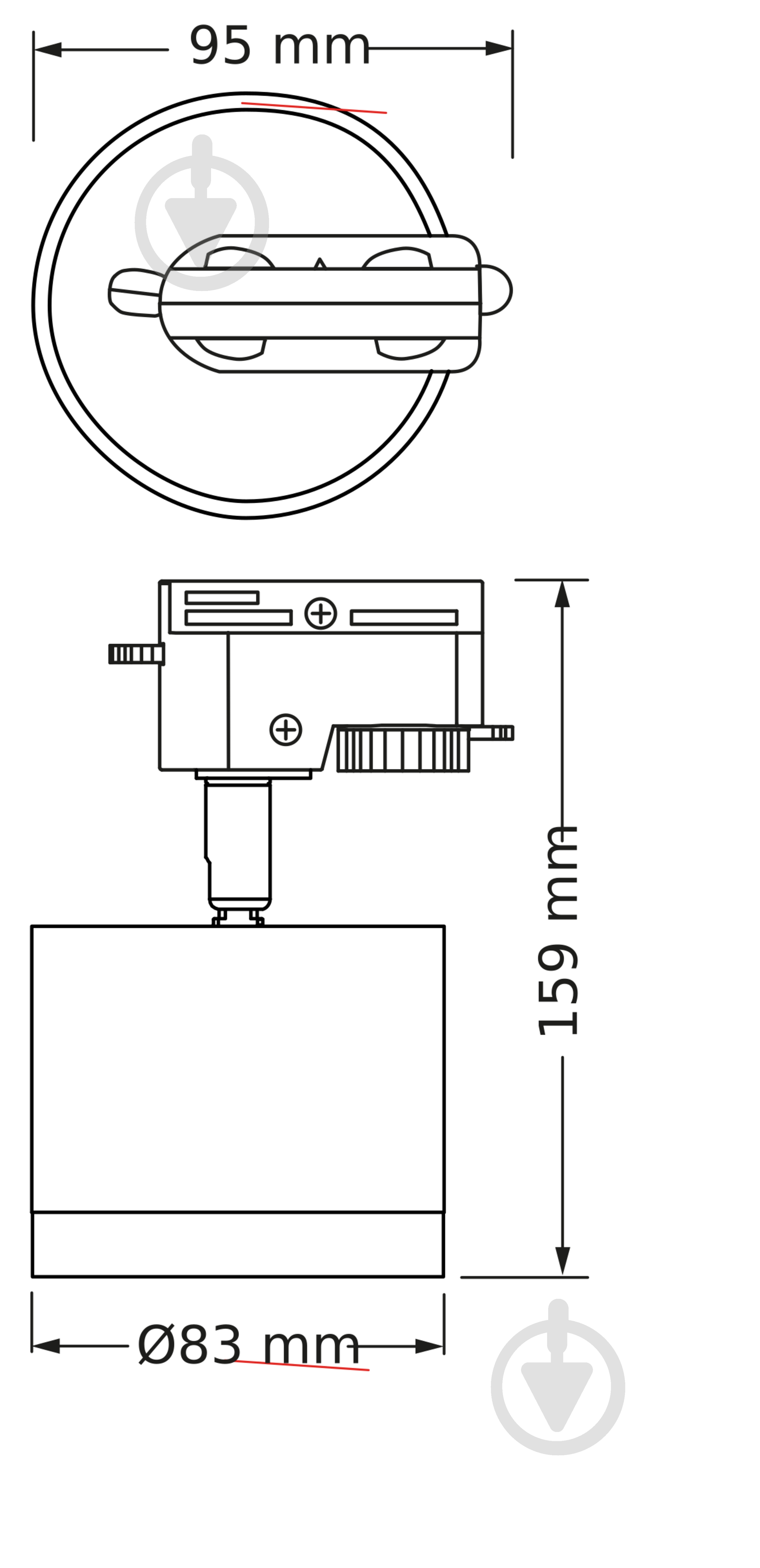 Трековый светильник Osram TRACK SPOT FLARE GX53 черный - фото 3 Трековый светильник Osram TRACK SPOT FLARE GX53 черный - фото 3
