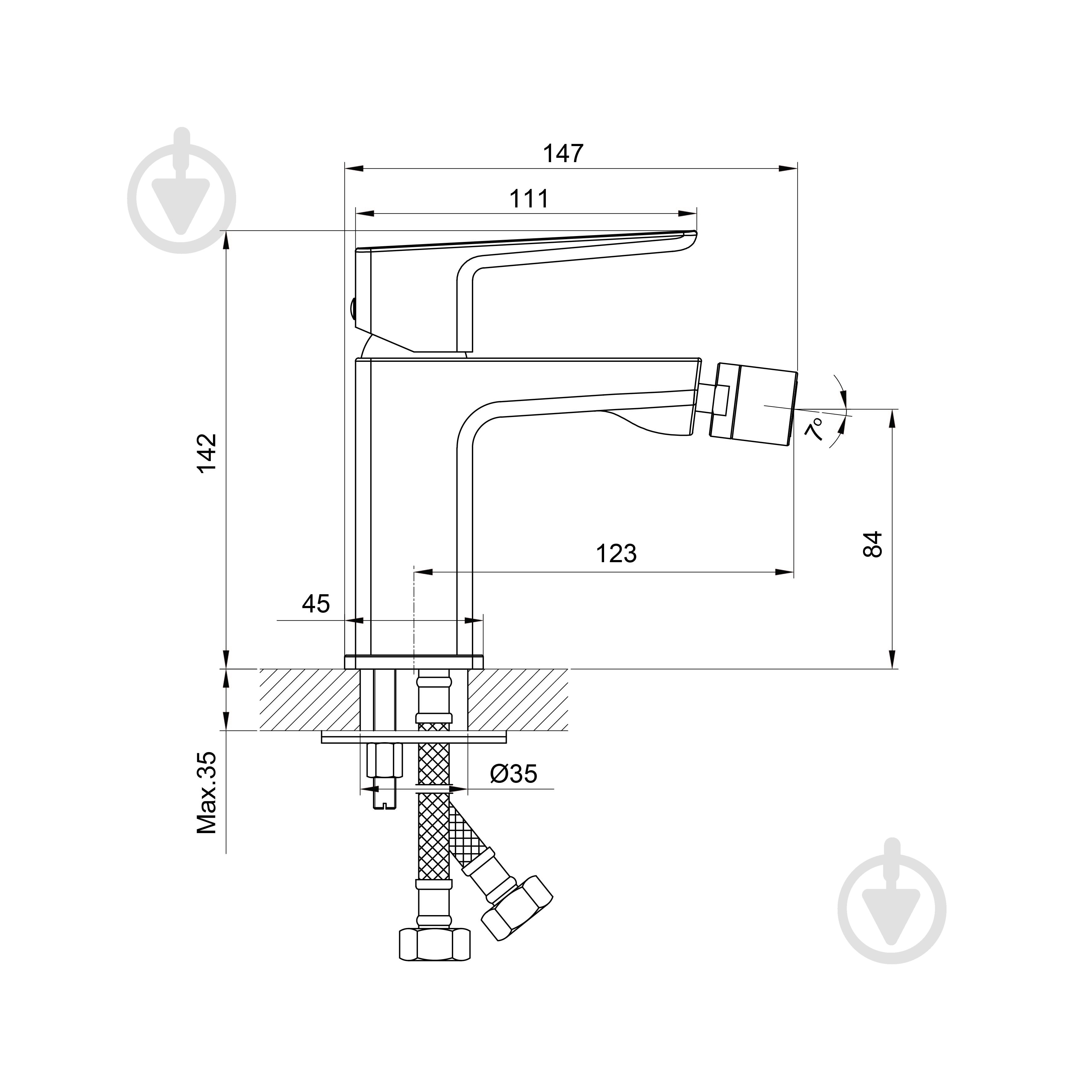 Смеситель для биде Koller Pool Integro Pro (1144350305) - фото 2