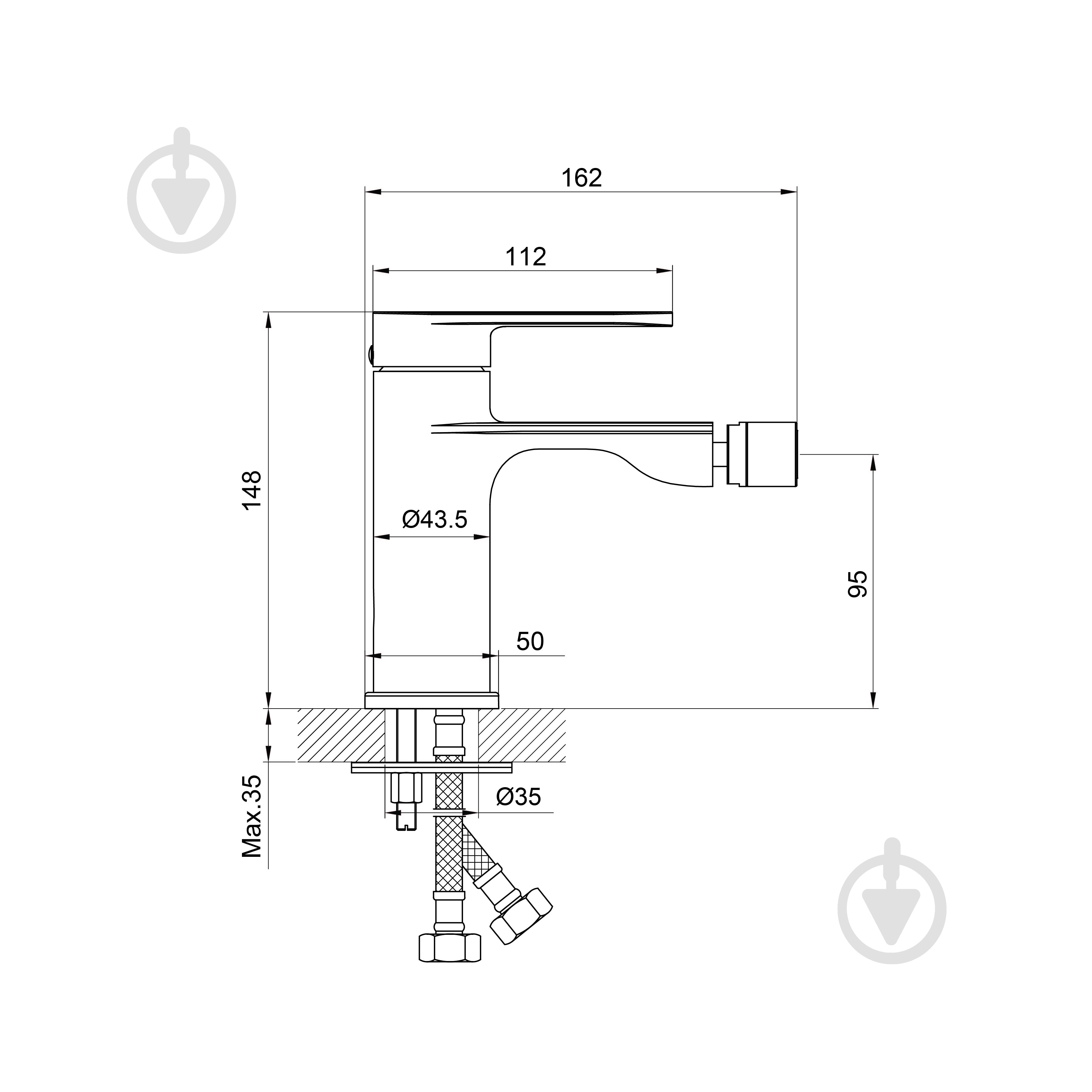 Смеситель для биде Koller Pool Line Pro (1138350305) - фото 2 Смеситель для биде Koller Pool Line Pro (1138350305) - фото 2