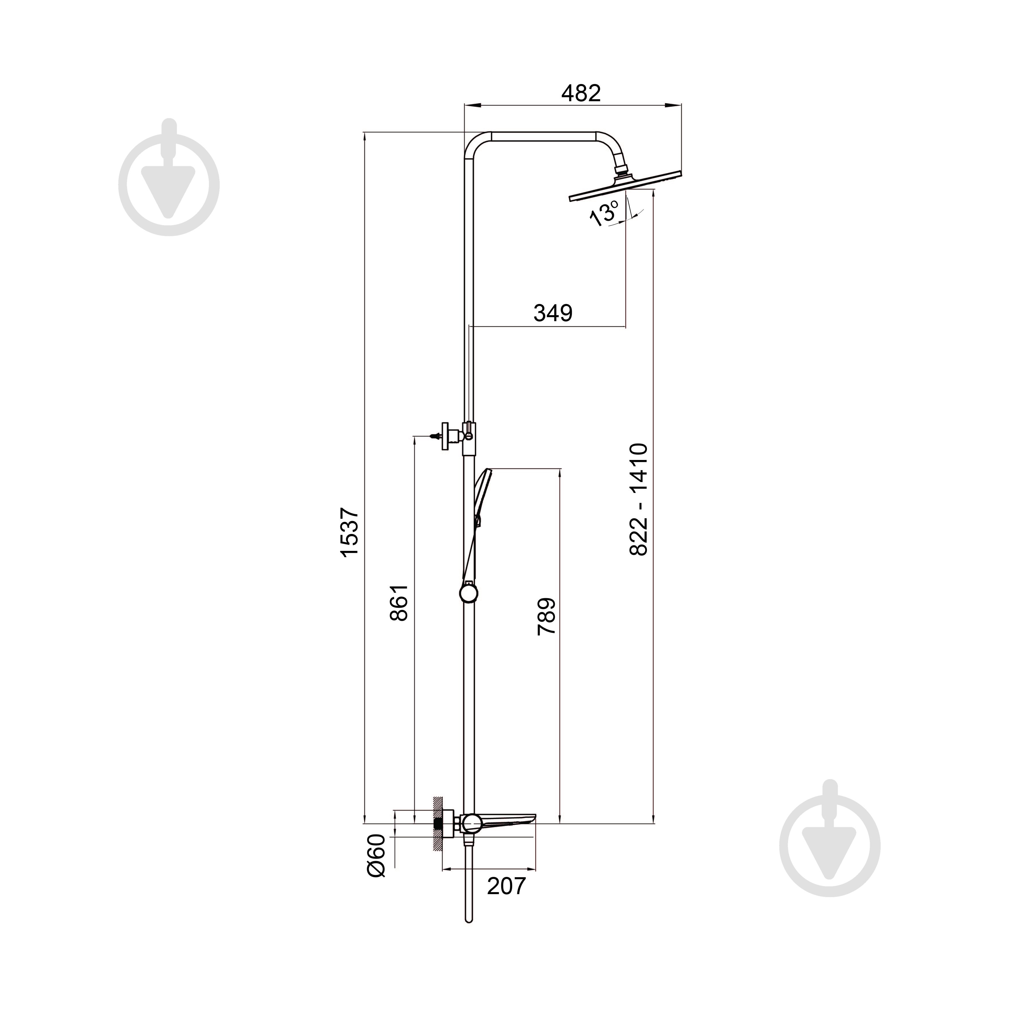 Душевая система Koller Pool Dakota (1105360305) - фото 3
