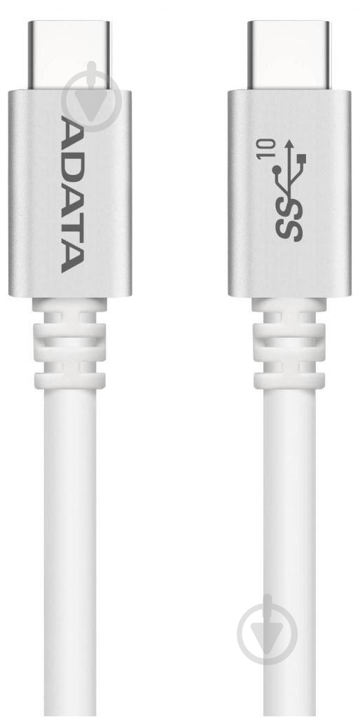 Дата-кабель ADATA USB C – USB C 3.1 1 м белый (ACC3AL-100CM-CSV) - фото 2 Дата-кабель ADATA USB C – USB C 3.1 1 м белый (ACC3AL-100CM-CSV) - фото 2