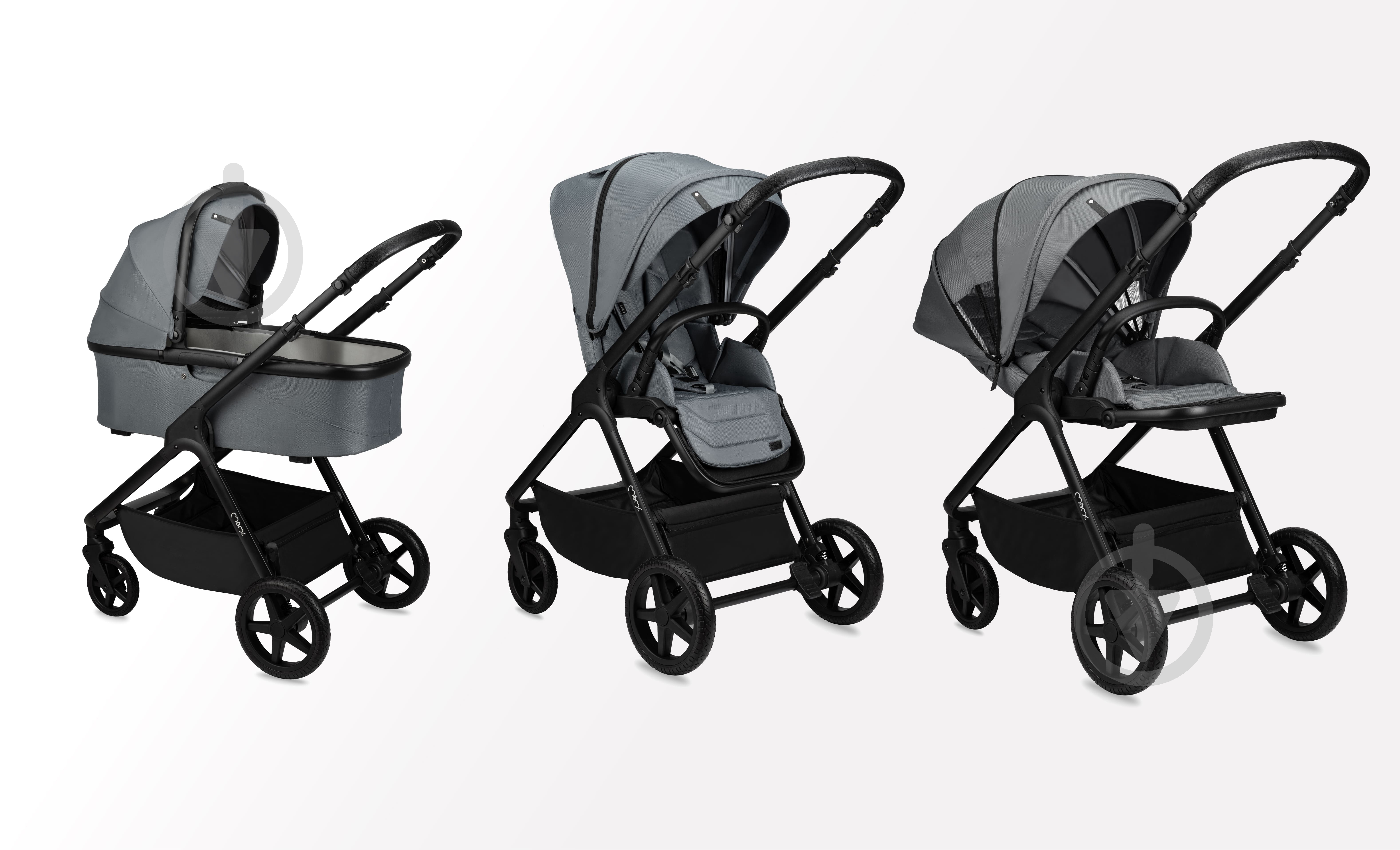 Коляска универсальная 2 в 1 MoMi GISELLE gray - фото 2