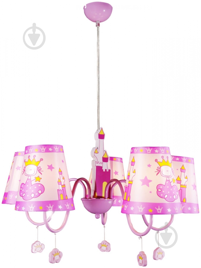 Люстра подвесная Victoria Lighting 5xE14 розовый Princess/SP5 - фото 1