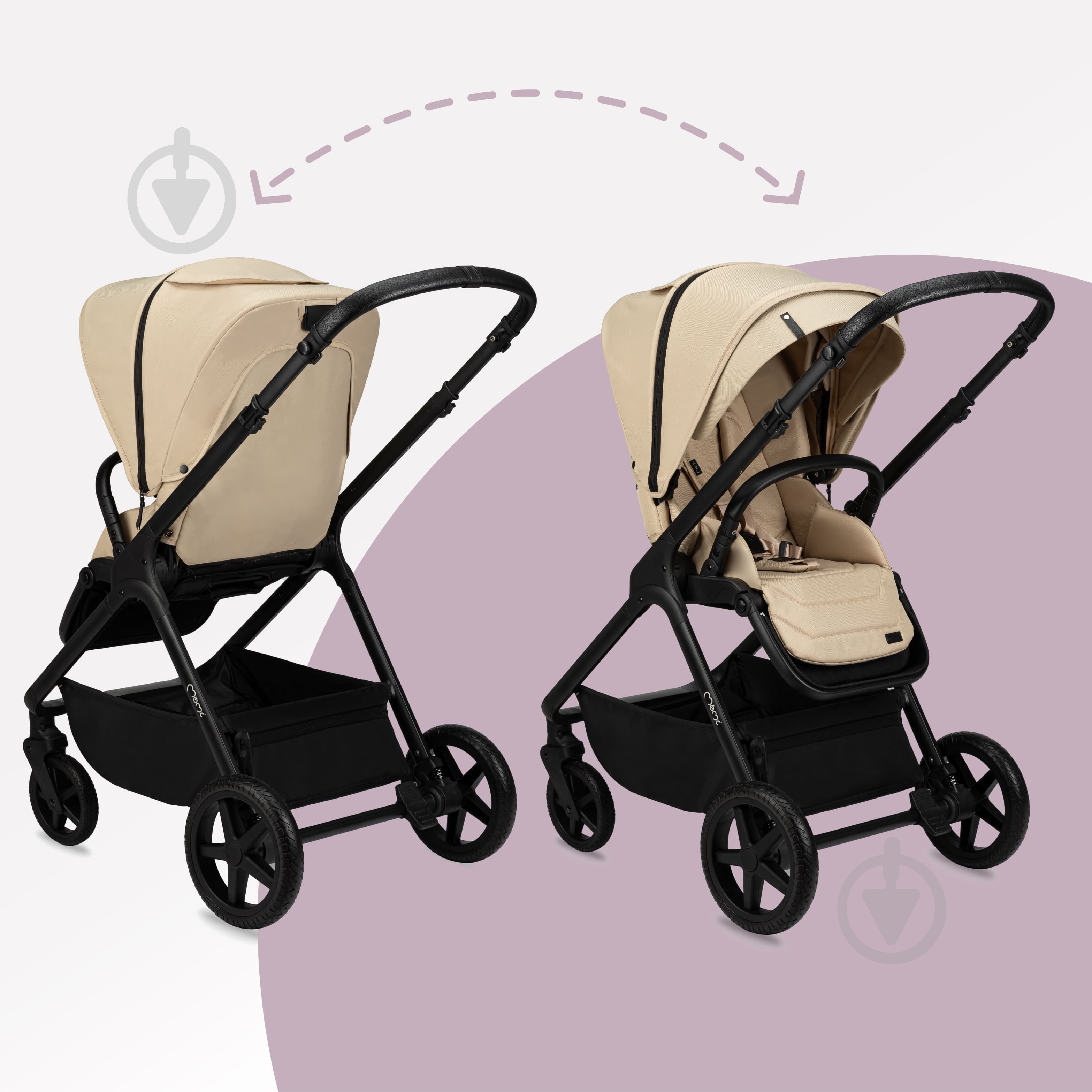 Коляска универсальная 2 в 1 MoMi GISELLE beige - фото 3