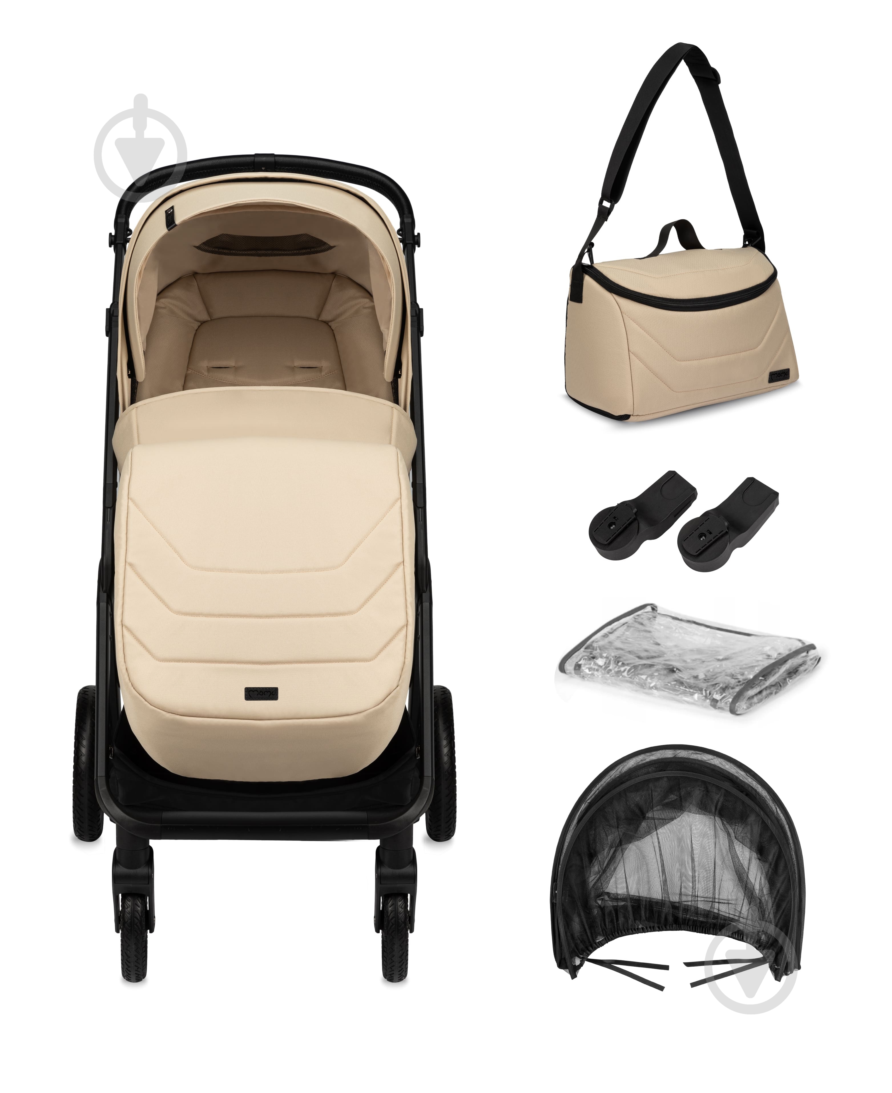 Коляска универсальная 2 в 1 MoMi GISELLE beige - фото 6