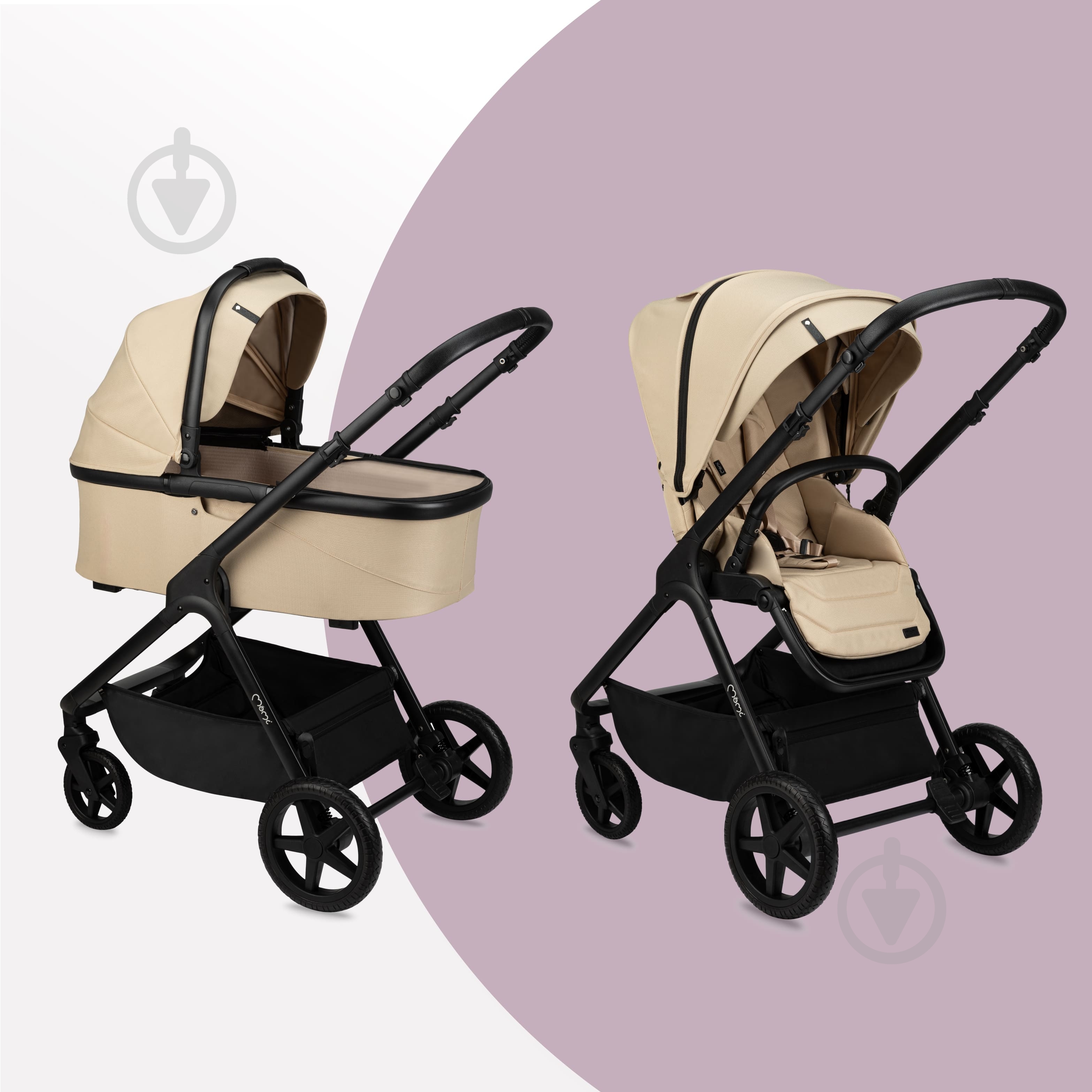 Коляска универсальная 2 в 1 MoMi GISELLE beige - фото 8