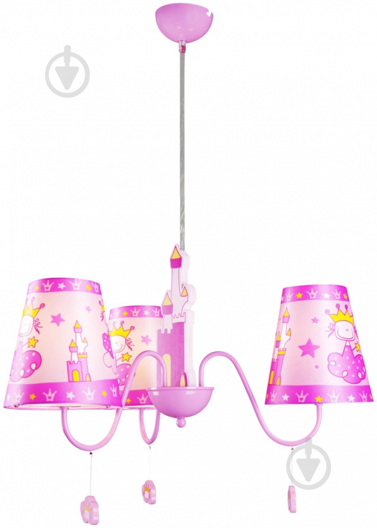 Люстра подвесная Victoria Lighting 3xE14 розовый Princess/SP3 - фото 1