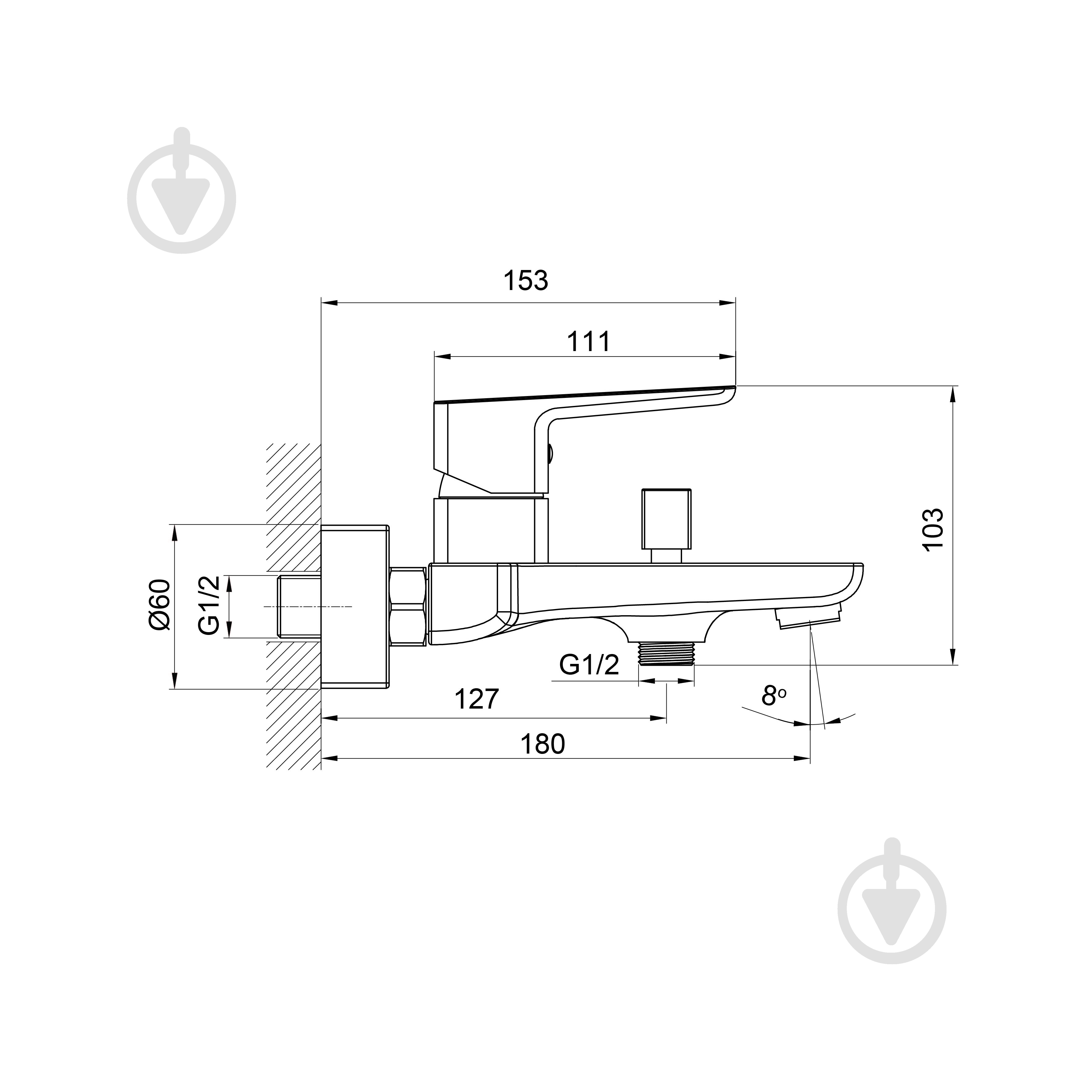 Смеситель для ванны Koller Pool Integro Pro (1144300305) - фото 2