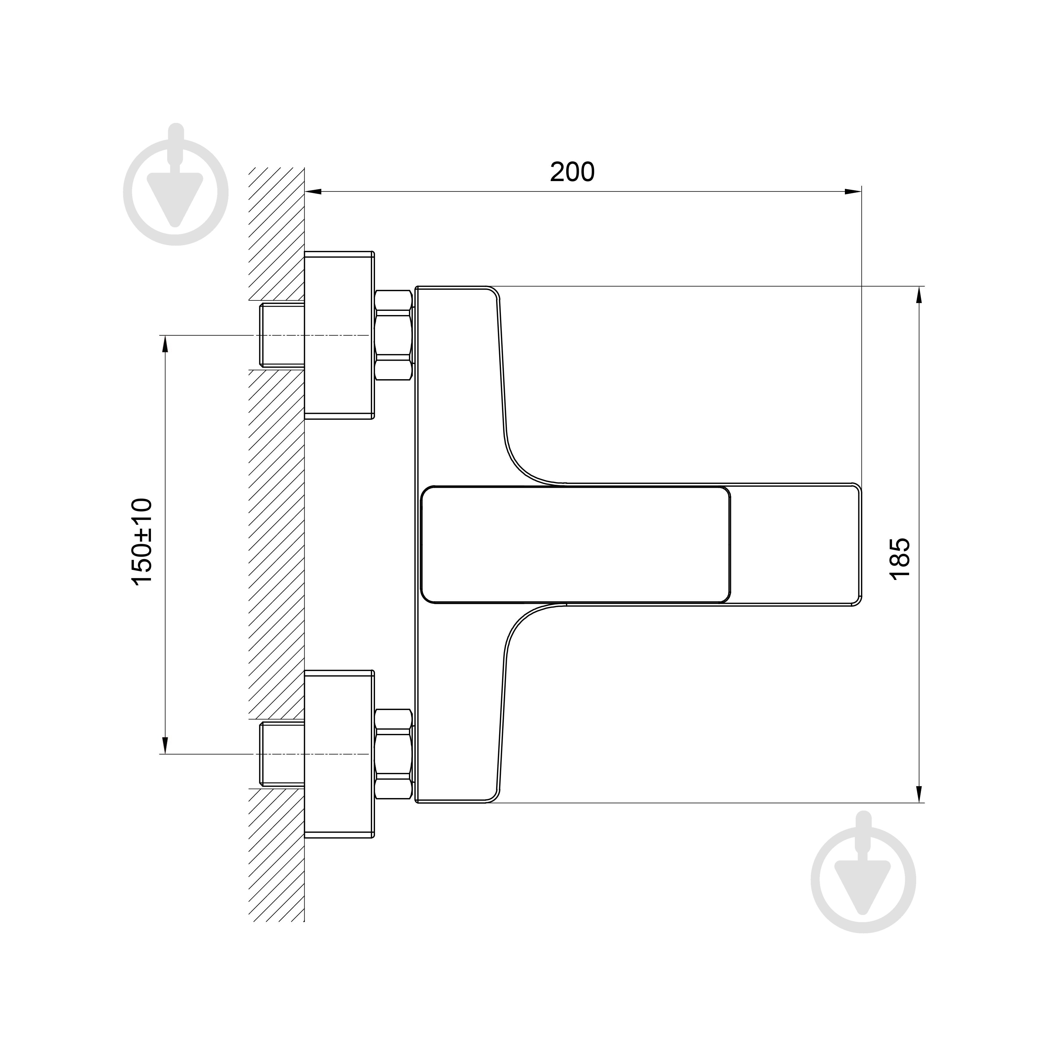 Смеситель для ванны Koller Pool Integro Pro (1144300305) - фото 3
