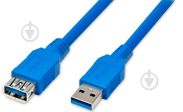 Дата-кабель Atcom USB 3.0 AM – AF 1,8 м голубой (6148) - фото 1 Дата-кабель Atcom USB 3.0 AM – AF 1,8 м голубой (6148) - фото 1