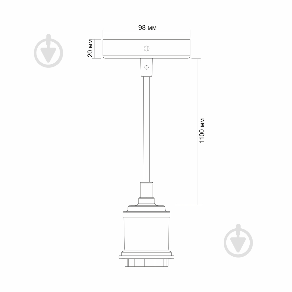 Подвес Videx /E27 9003 белый 25035 - фото 3 Подвес Videx /E27 9003 белый 25035 - фото 3