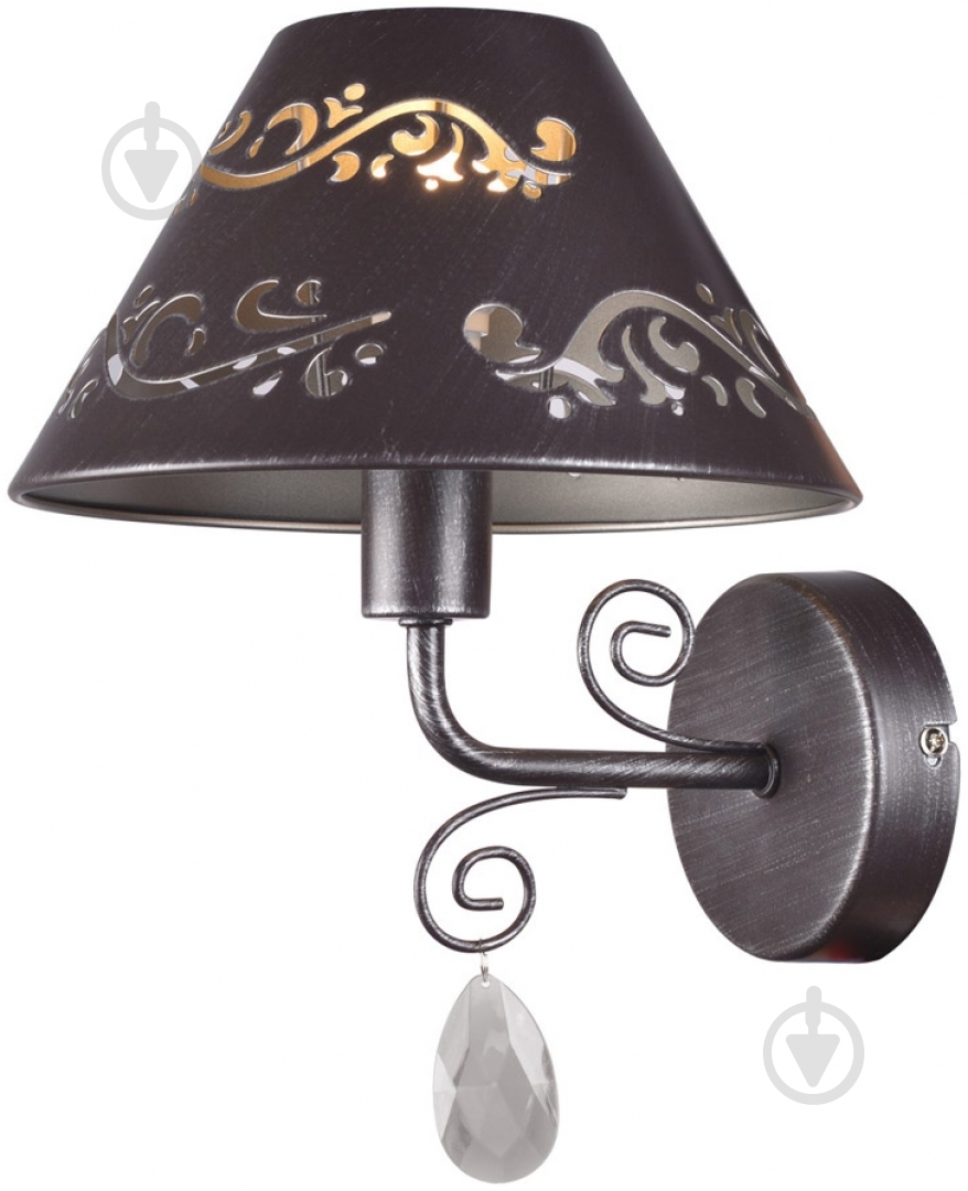 Бра Victoria Lighting 1x40 Вт E14 серебристо-коричневый FLORA/AP1 silver - фото 1