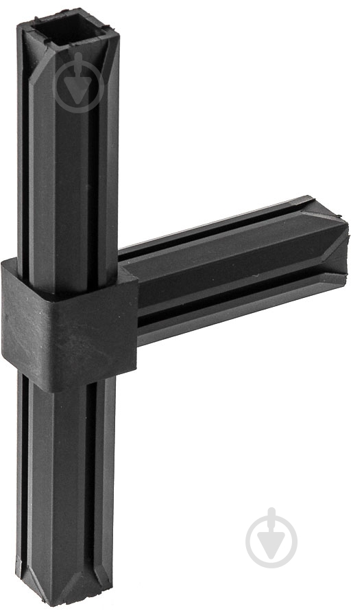 З'єднувач пластиковий квадратна GAH-Alberts З'єднувач тристоронній Т-подібний для 20х20 мм 70х120 мм Ø20 мм - фото 1