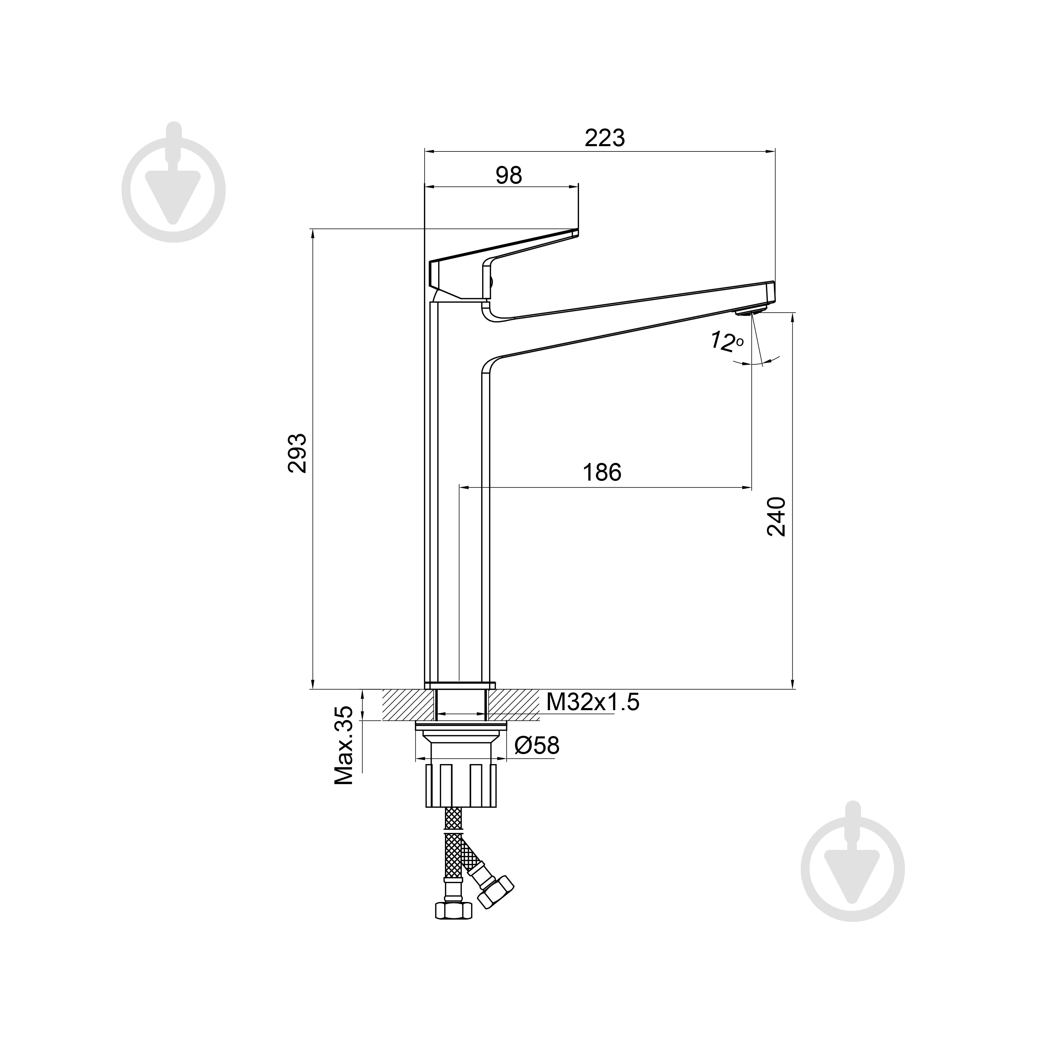 Змішувач для умивальника Koller Pool Cube XL, Black Matt (1104340605) - фото 2 Змішувач для умивальника Koller Pool Cube XL, Black Matt (1104340605) - фото 2