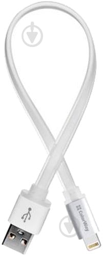 Дата-кабель ColorWay Lightning – USB 0,25 м белый (CW-CBUM-LM25W) - фото 1