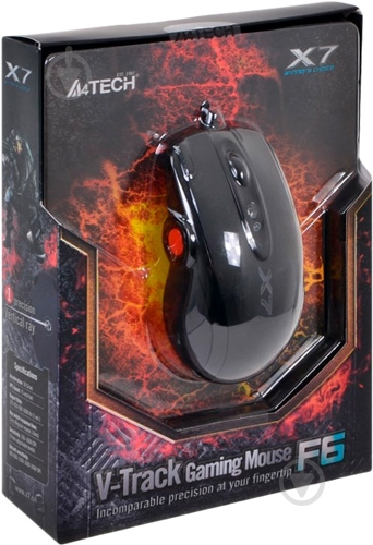 Мышь A4Tech F6 USB black - фото 4