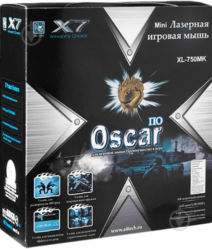 Мышь A4Tech XL-750 MK USB black - фото 2