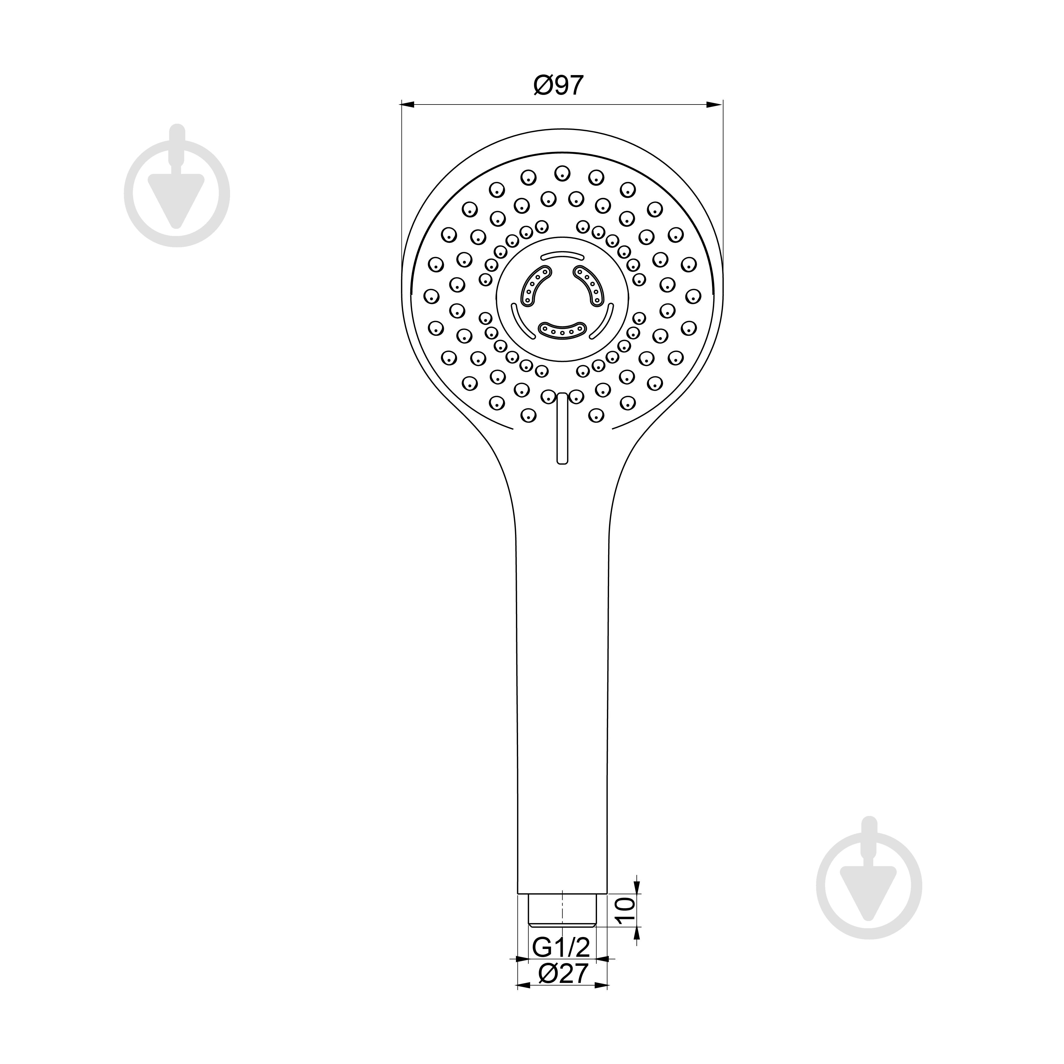 Ручной душ Koller Pool PRO-3 Chrome (1146461328) - фото 2 Ручной душ Koller Pool PRO-3 Chrome (1146461328) - фото 2