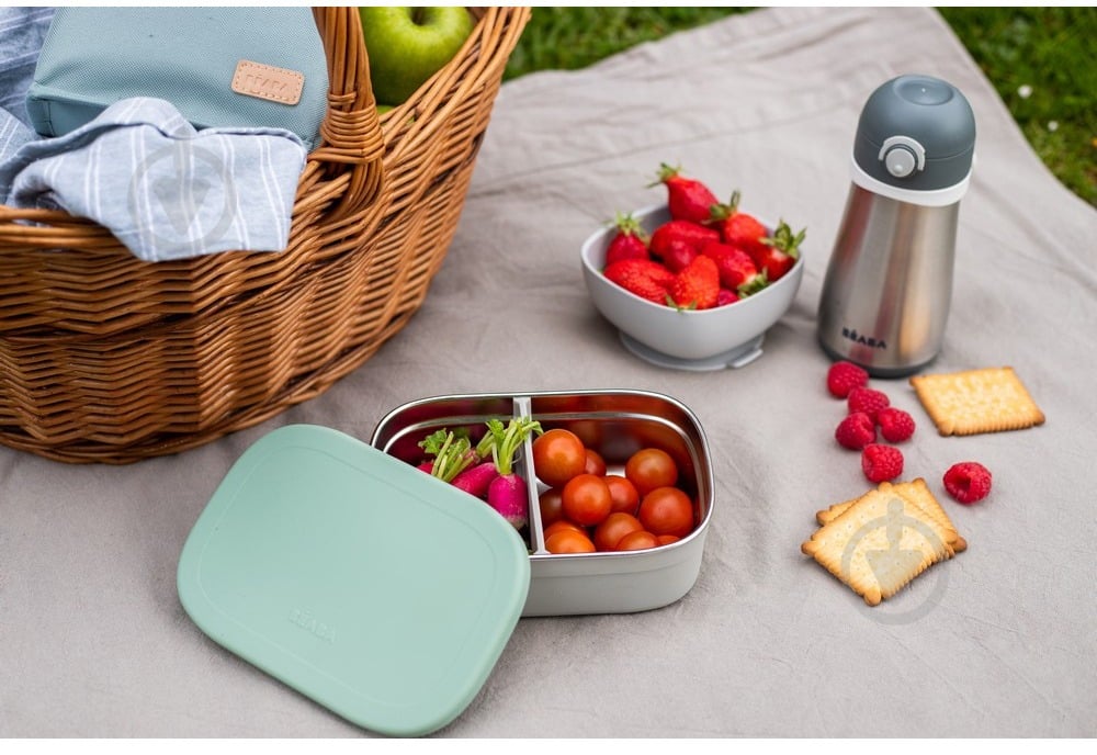 Ланч-бокс Beaba металлический 760 мл зеленый - фото 11