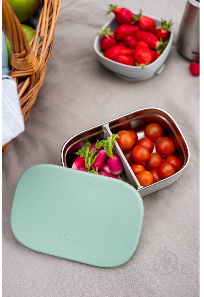 Ланч-бокс Beaba металлический 760 мл зеленый - фото 10