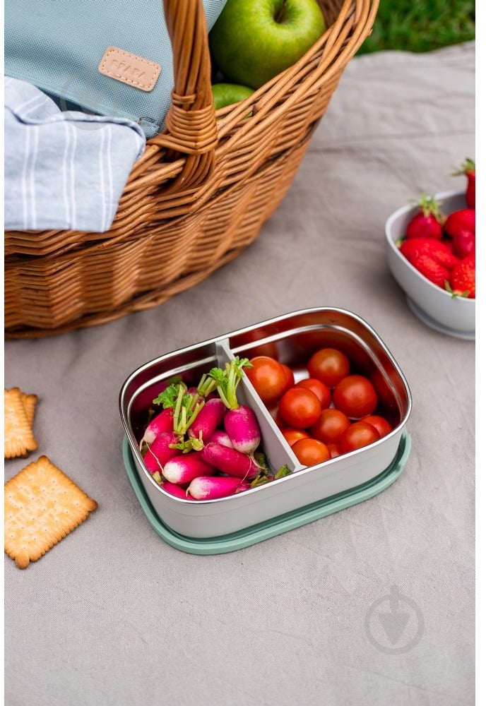 Ланч-бокс Beaba металлический 760 мл зеленый - фото 9