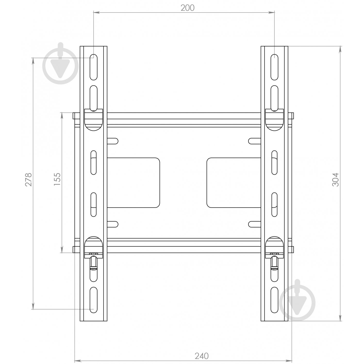 Крепление для телевизора HausMark H-2030 фиксированные 15"-43" черный - фото 6