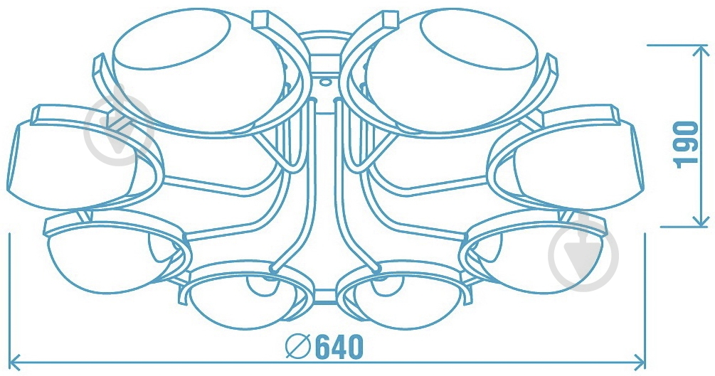 Люстра потолочная Китай 8xE14 белый/венге Odeon/PL8 - фото 2
