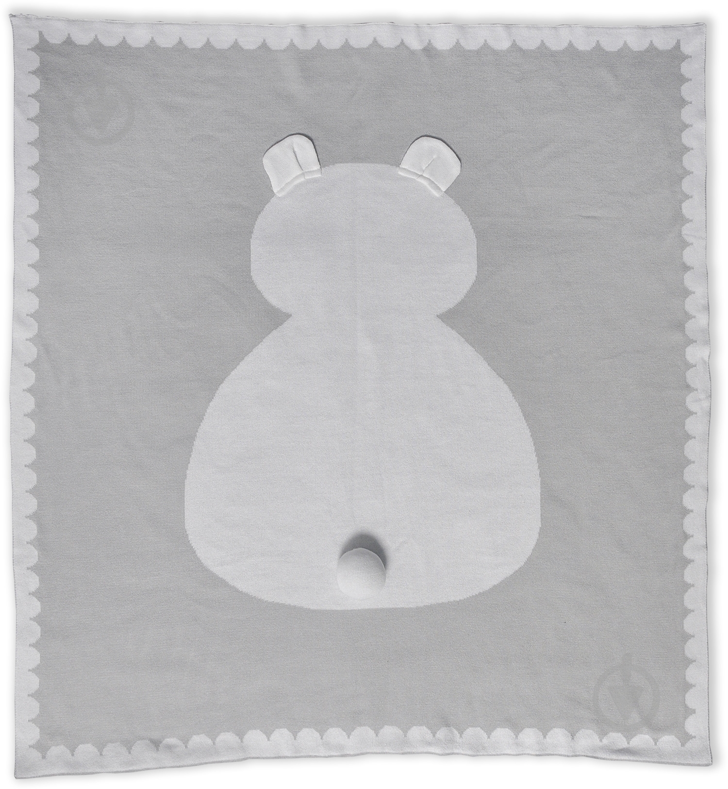 Простынь 90х90 см серый 1265 - фото 1