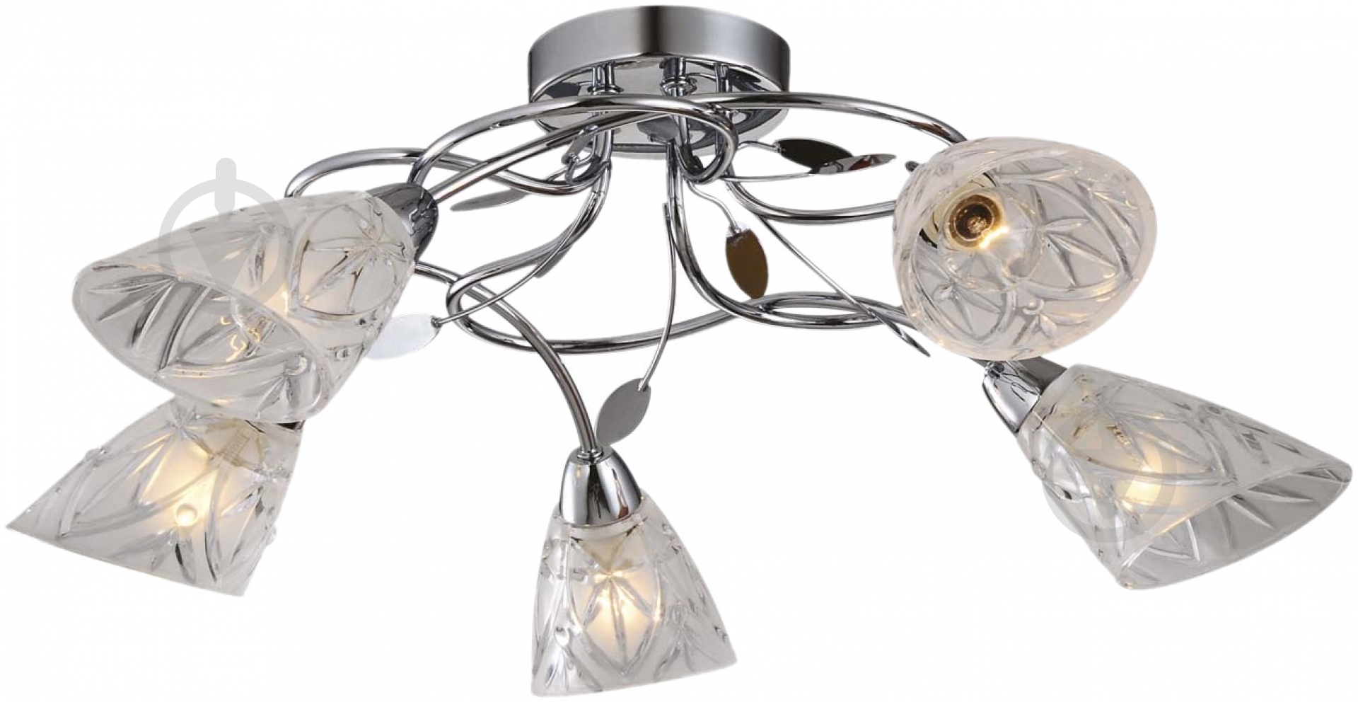 Люстра потолочная Globo 541004-5D 5xE14 хром 56392-5D - фото 1 Люстра потолочная Globo 541004-5D 5xE14 хром 56392-5D - фото 1