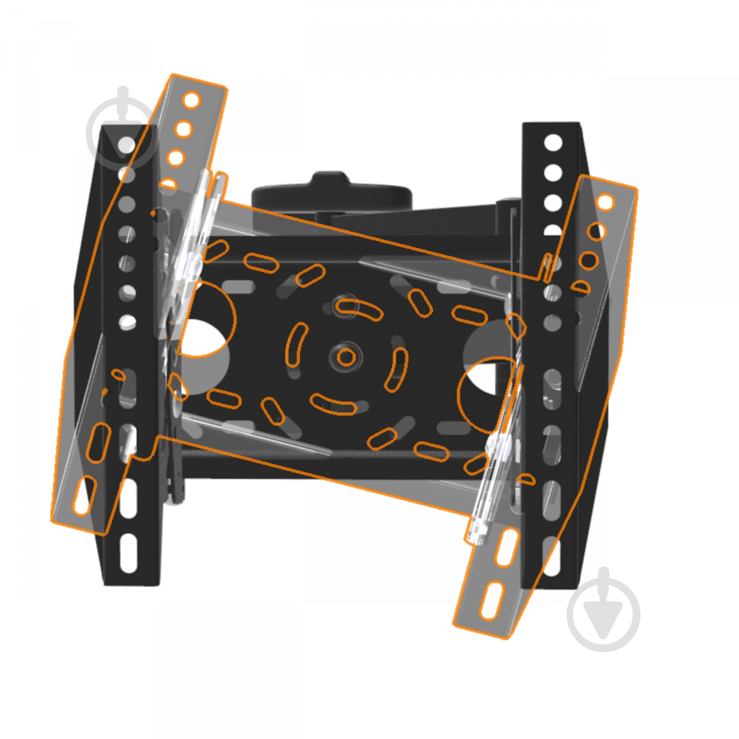 Крепление для телевизора HausMark H-20133 поворотно-наклонные 15"-43" черный - фото 5