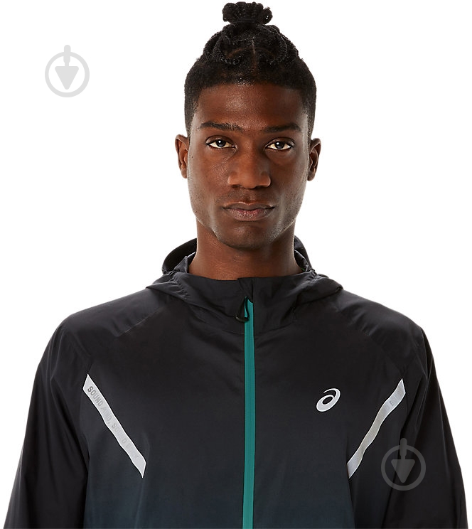 Ветровка мужская демисезонная Asics LITE-SHOW JACKET 2011C111-001 р.S зеленая - фото 3 Ветровка мужская демисезонная Asics LITE-SHOW JACKET 2011C111-001 р.S зеленая - фото 3