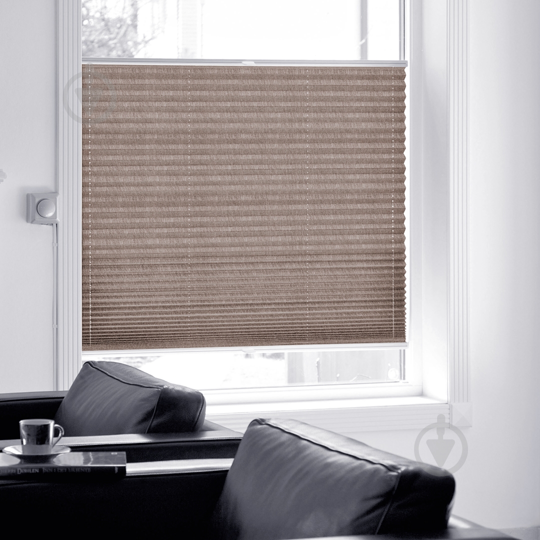 Штора-плісе Rollotex тканина MELANGE 76х120 см Капучіно - фото 4 Штора-плісе Rollotex тканина MELANGE 76х120 см Капучіно - фото 4